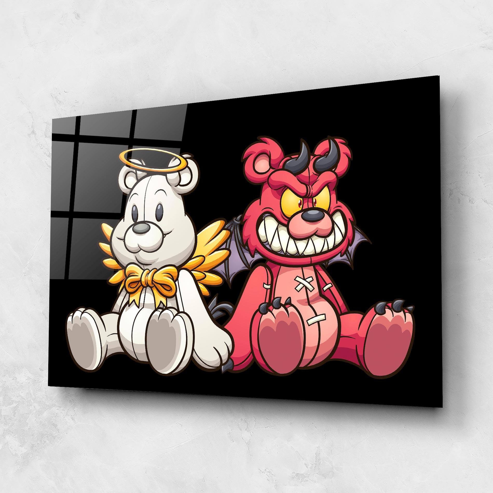 Glasbild Angel Bear mockup 1