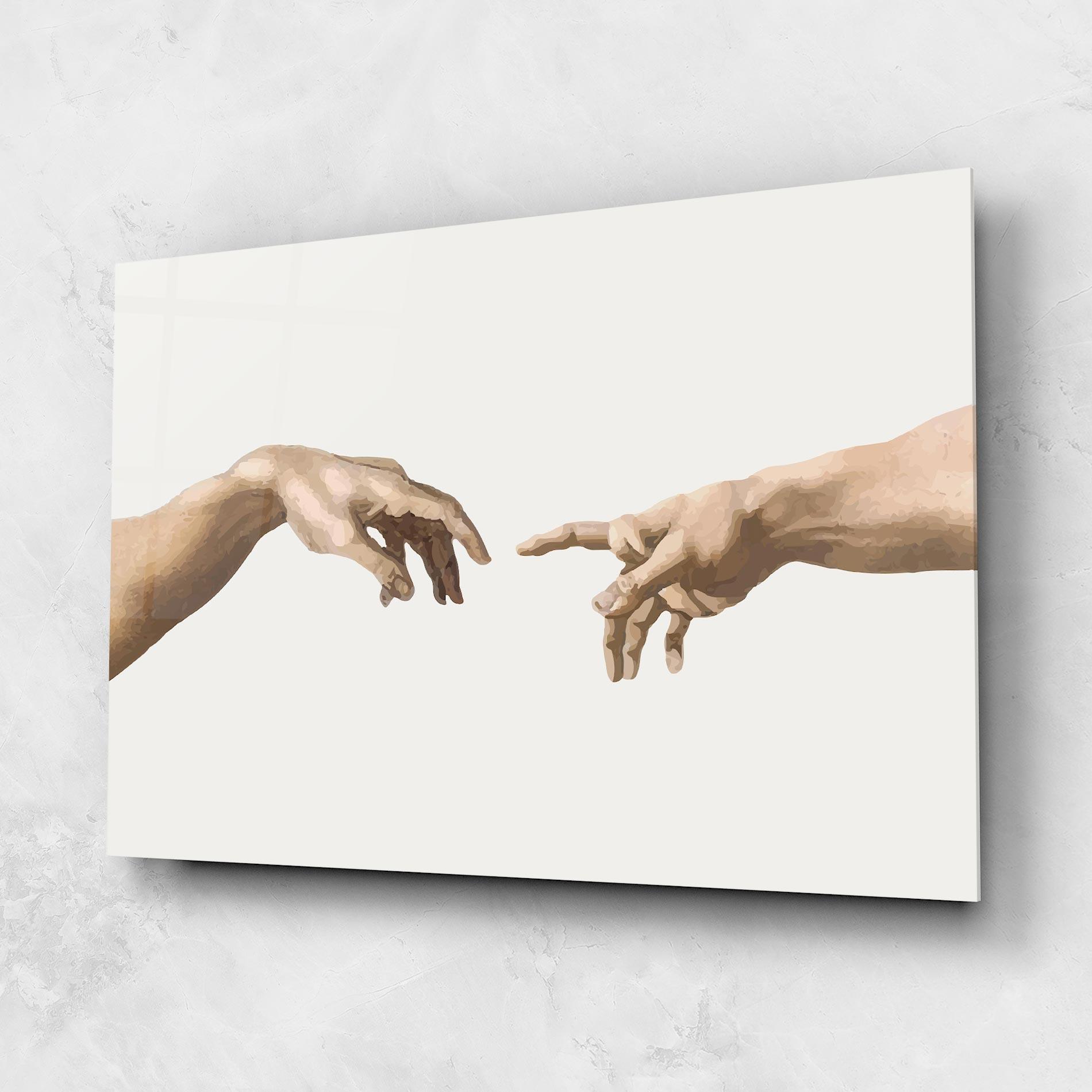 Glasbild Cream Hands Art mockup 1