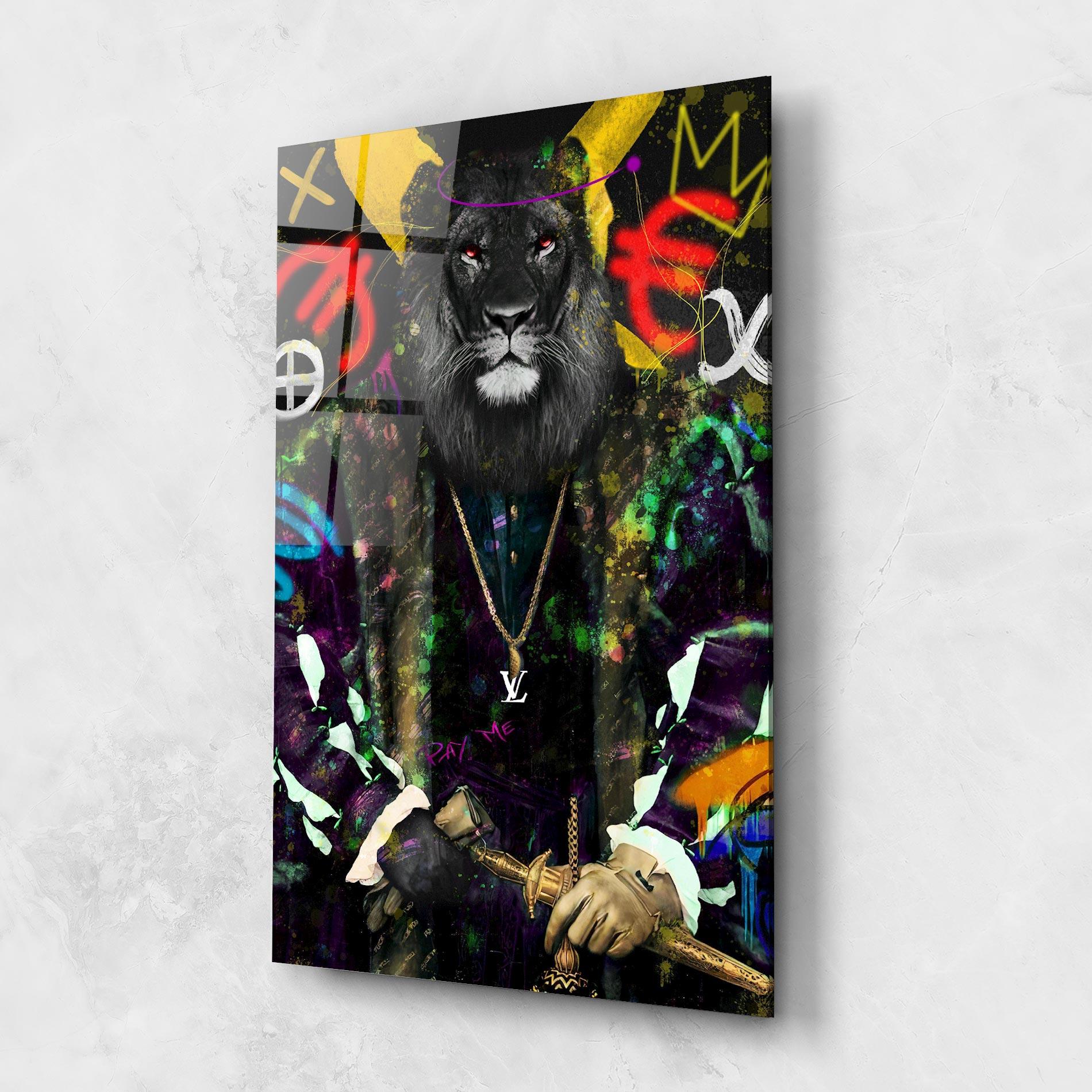 Glasbild Don Lion mockup 1