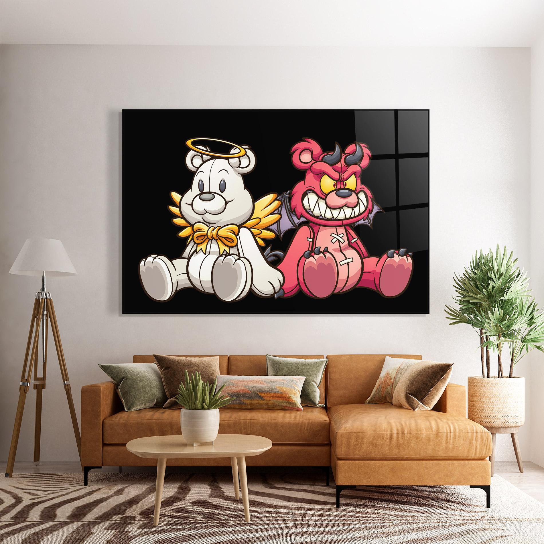 Glasbild Angel Bear mockup 7