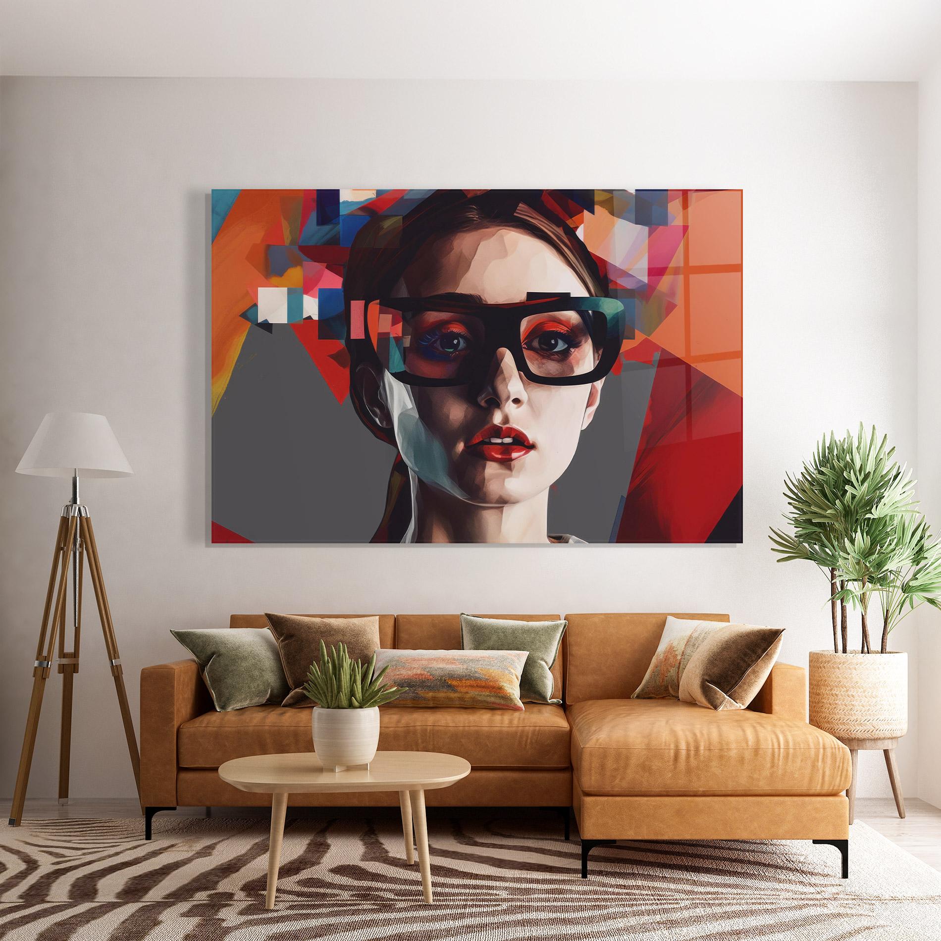 Glasbild Big Black Glasses mockup 7