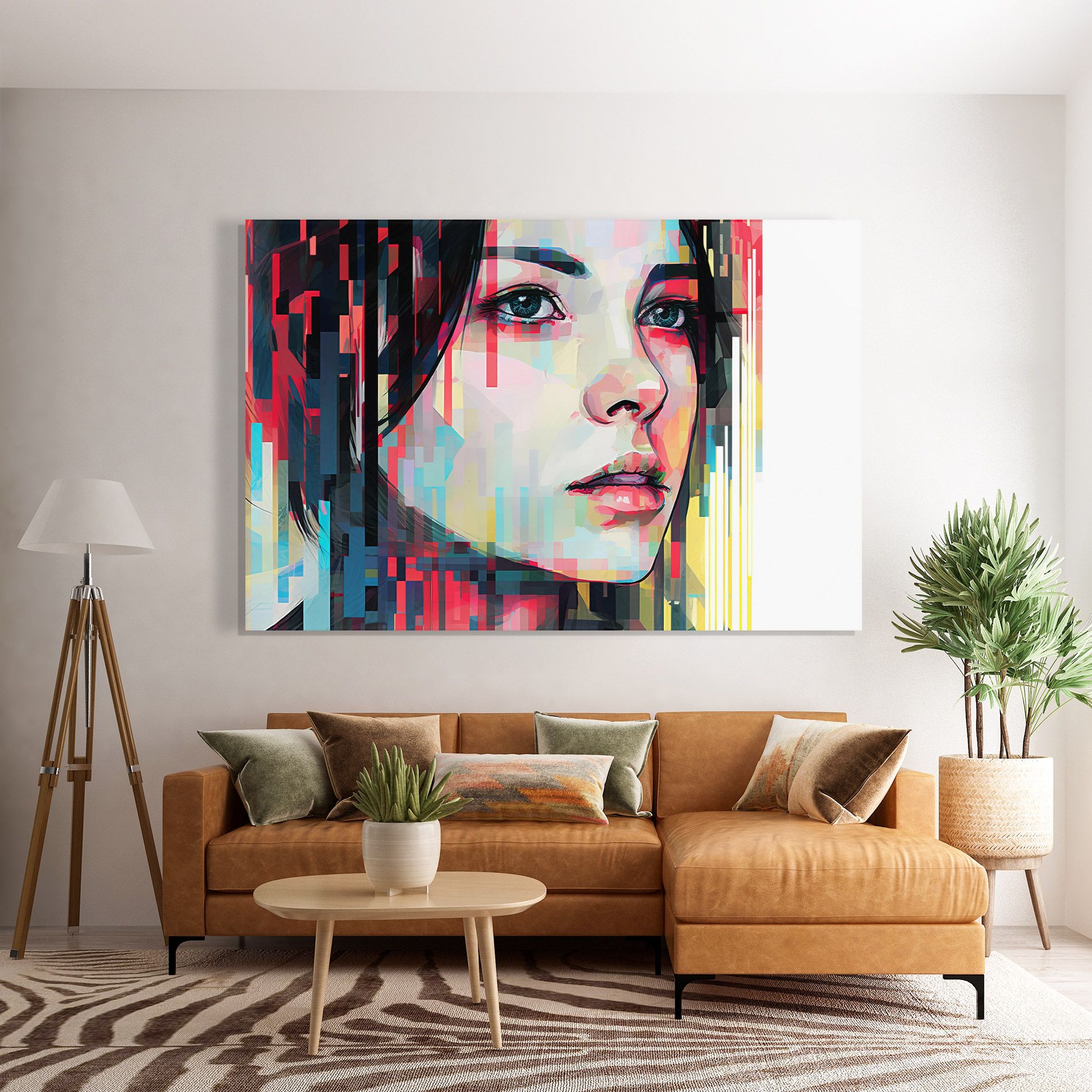 Colorful Glitchy Girl mockup 7
