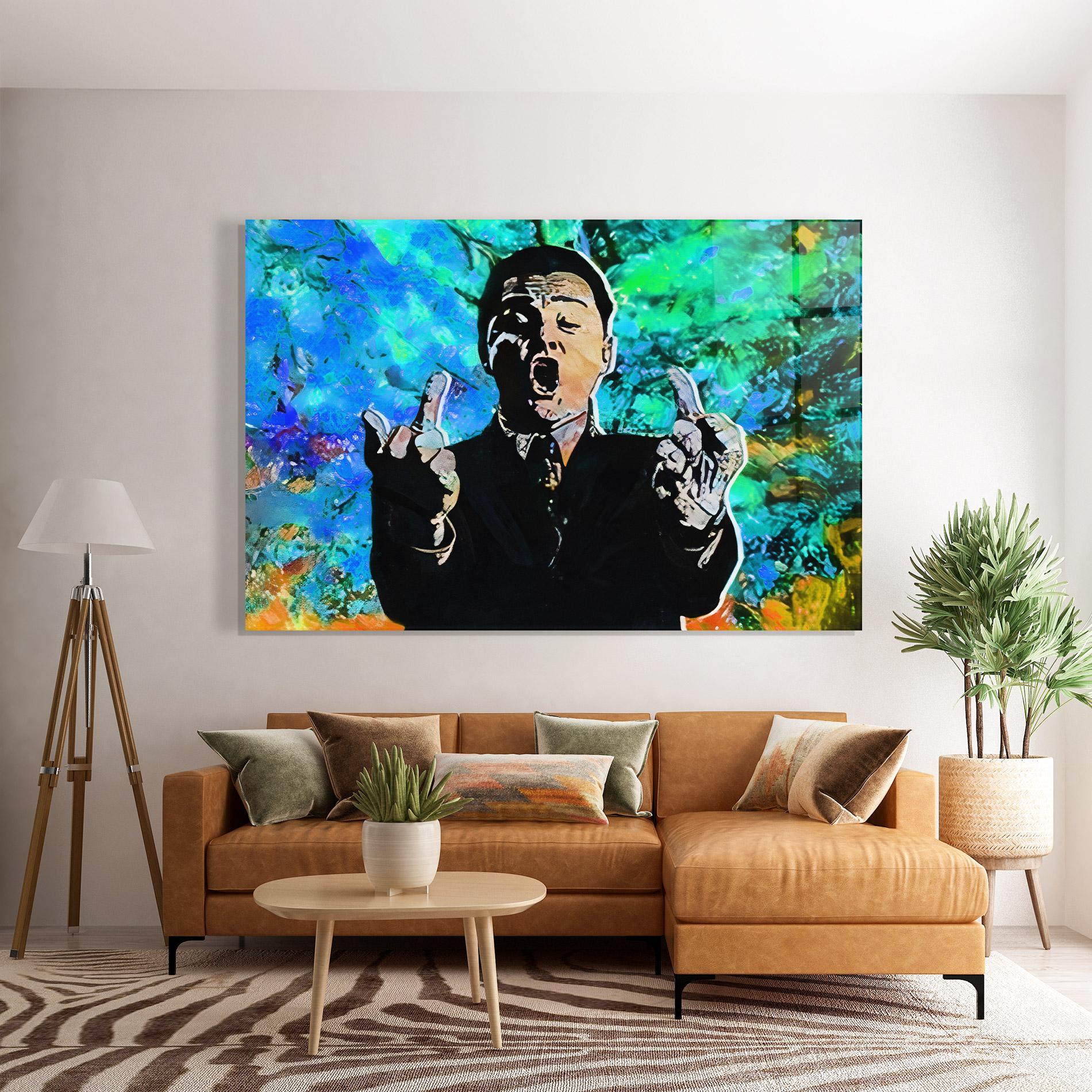 Glasbild Flip The Bird mockup 7