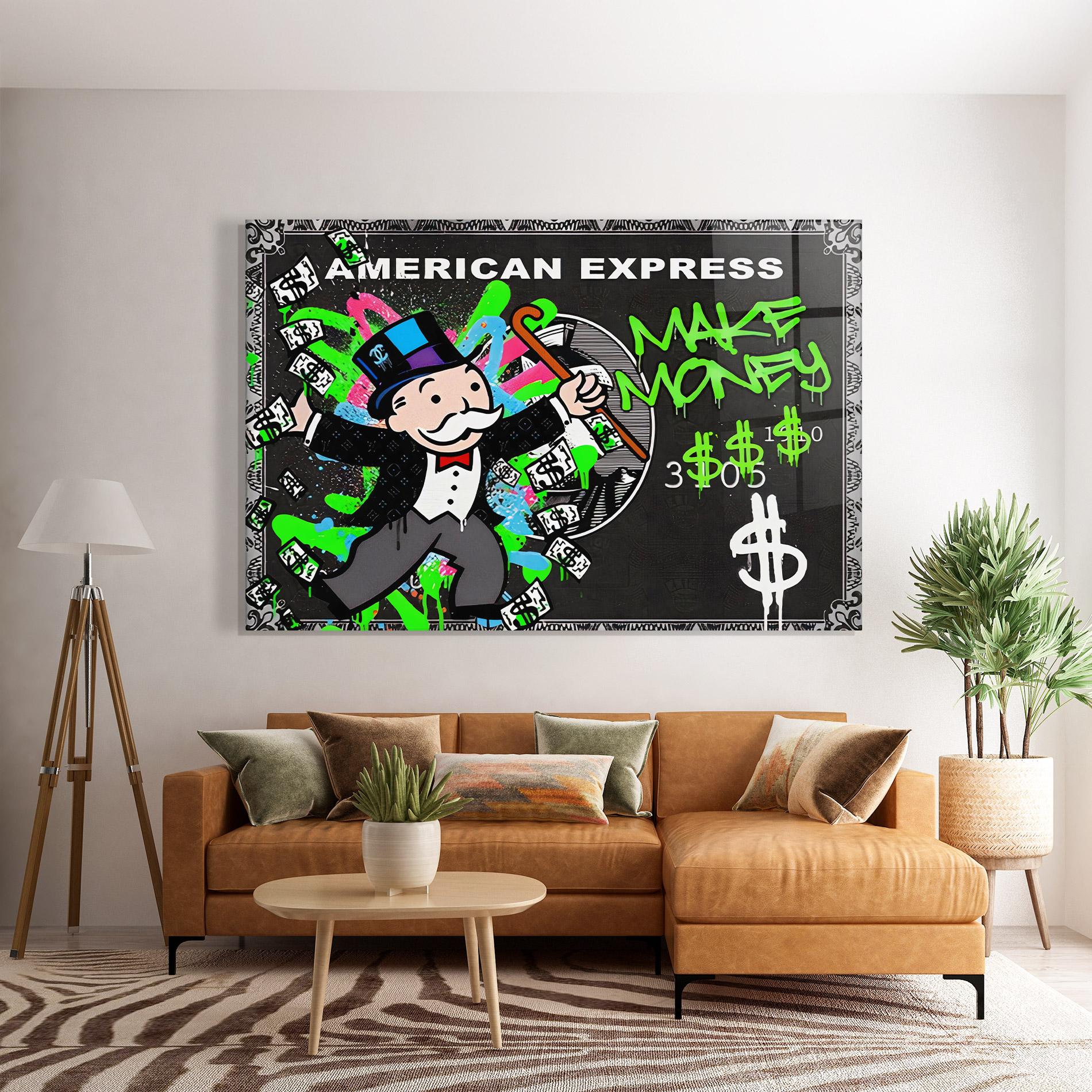 Glasbild Make Money mockup 7