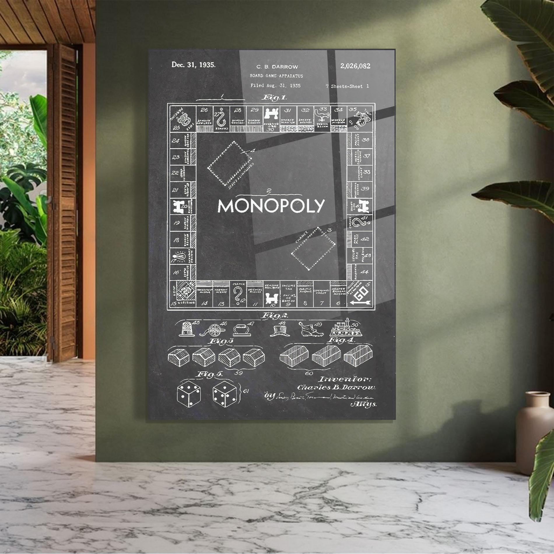 Glasbild Monopoly Board mockup 7