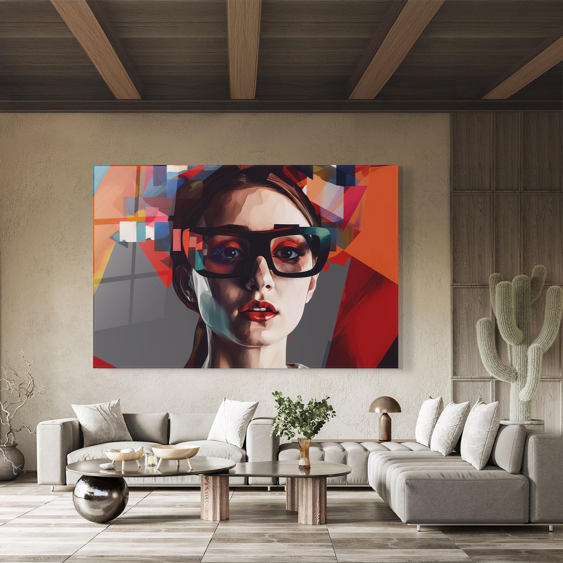 Glasbild Big Black Glasses mockup 8