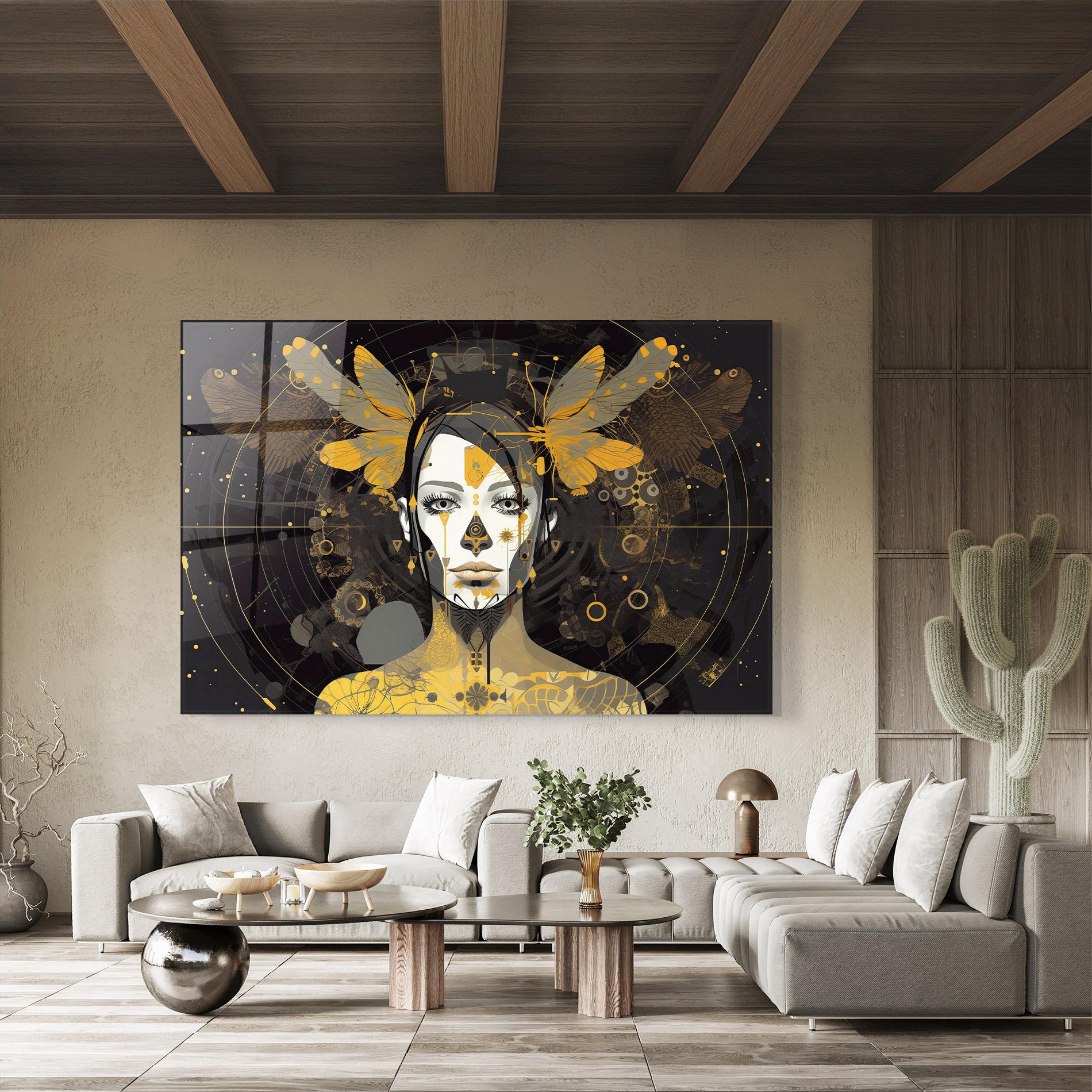 Glasbild Colorful Graphical Artwork mockup 8