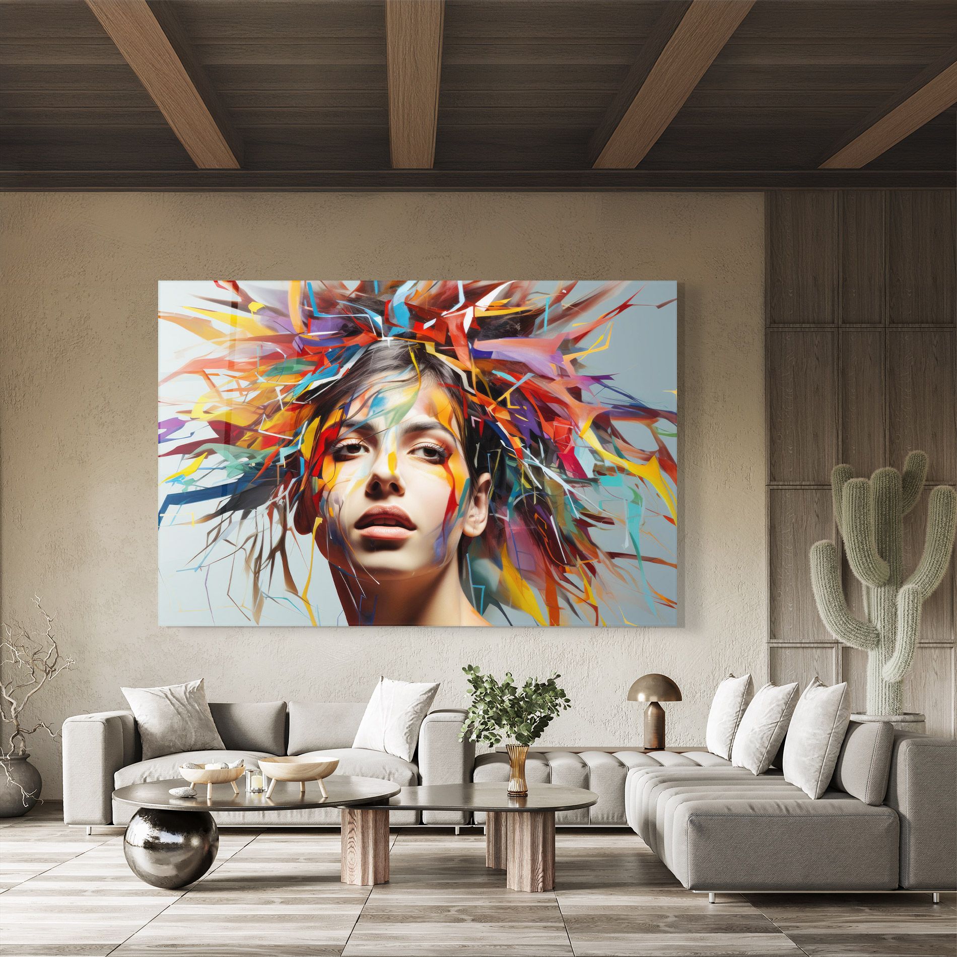 Colorful Paint Hair mockup 8