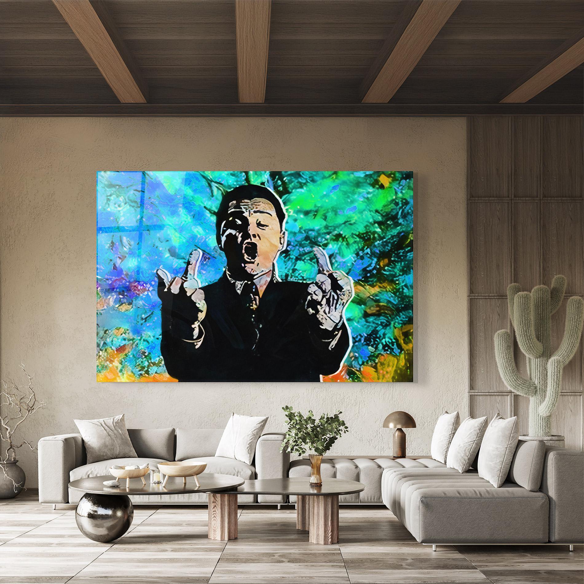 Glasbild Flip The Bird mockup 8