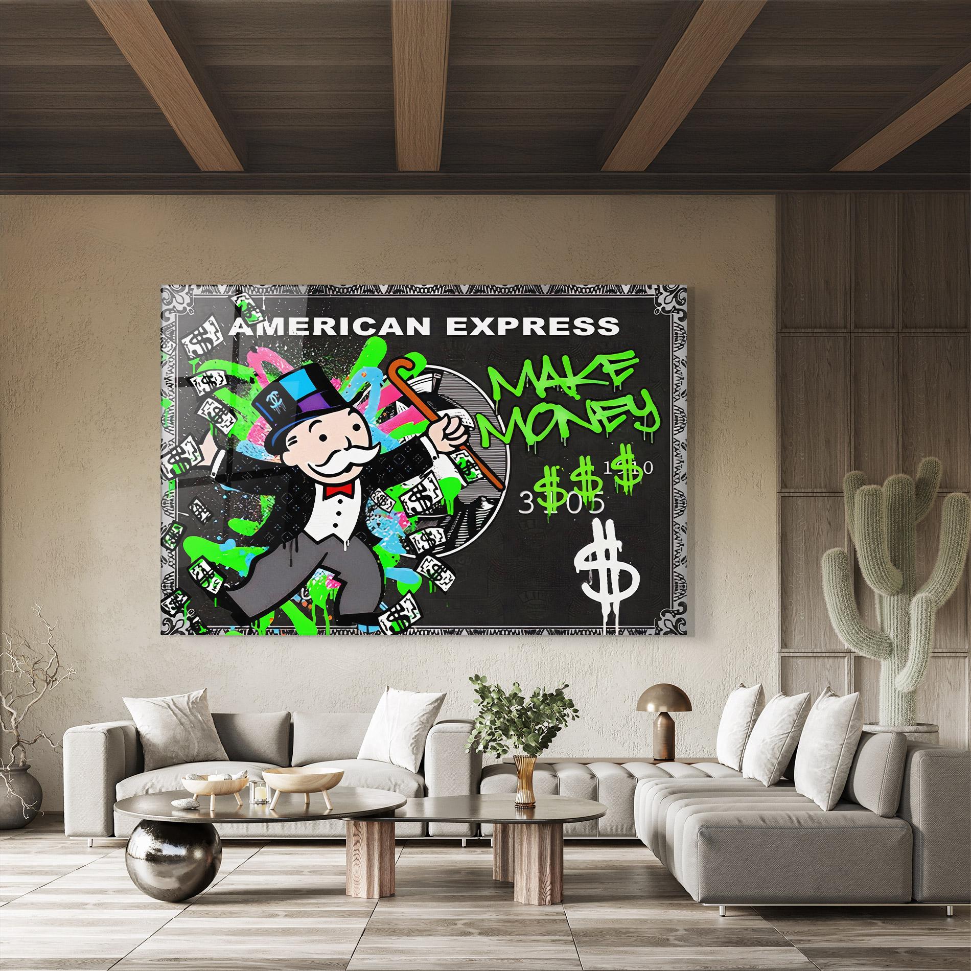 Glasbild Make Money mockup 8