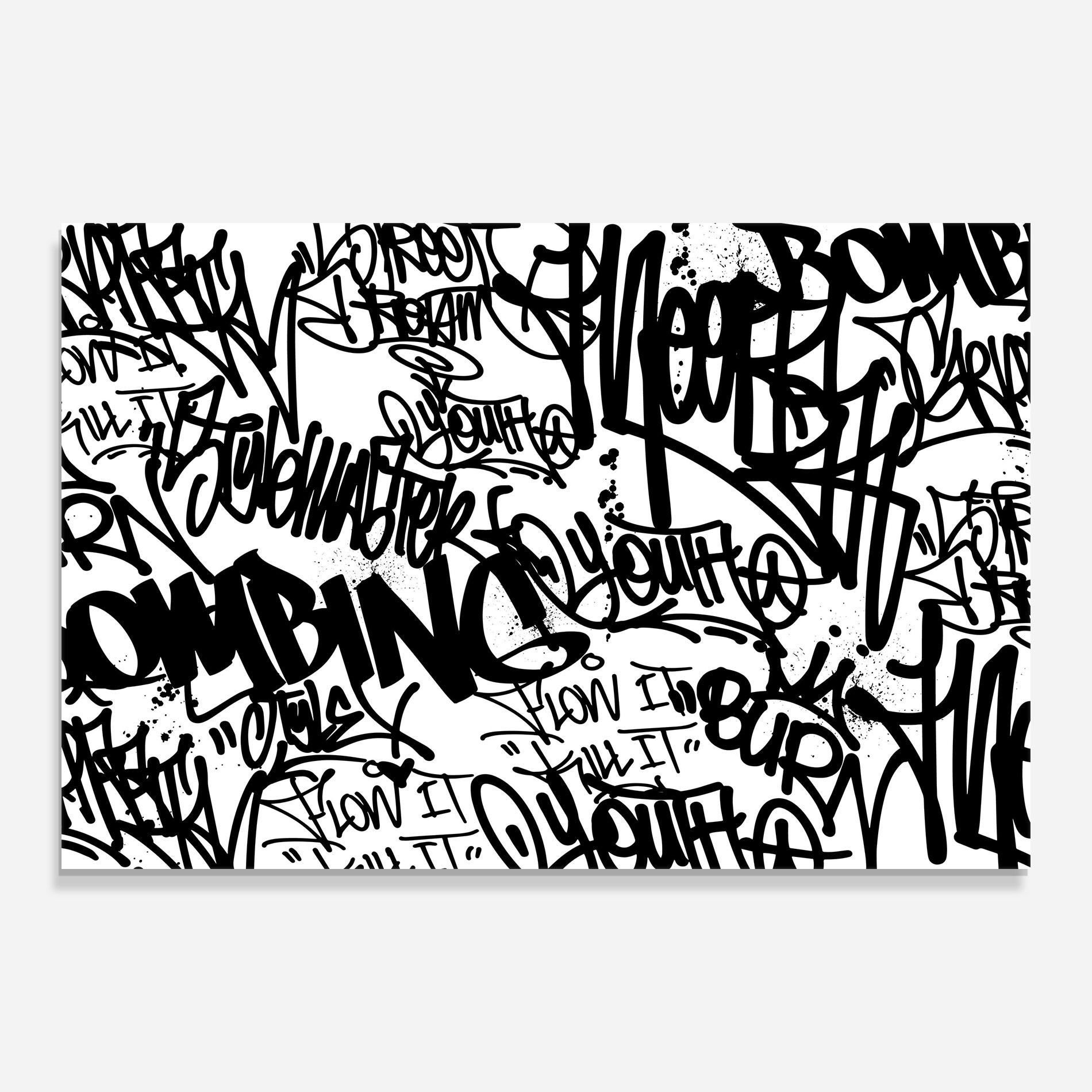 Glasbild Black Tags mockup 0