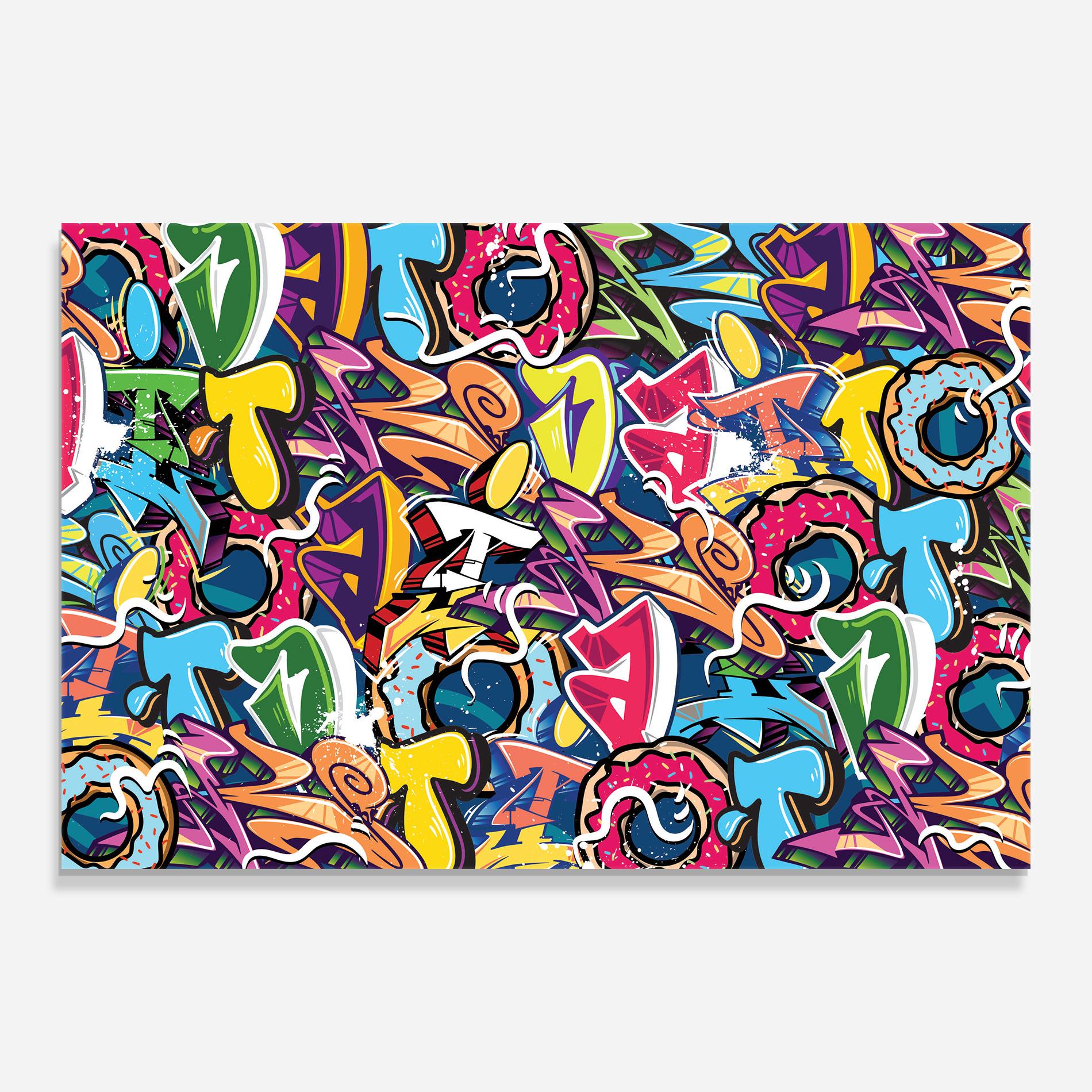 Glasbild Graffiti Letters mockup 0