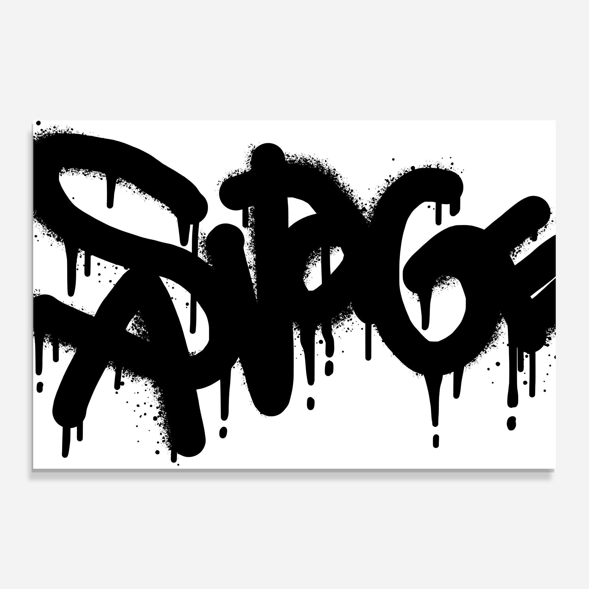 Glasbild Graffiti Savage mockup 0