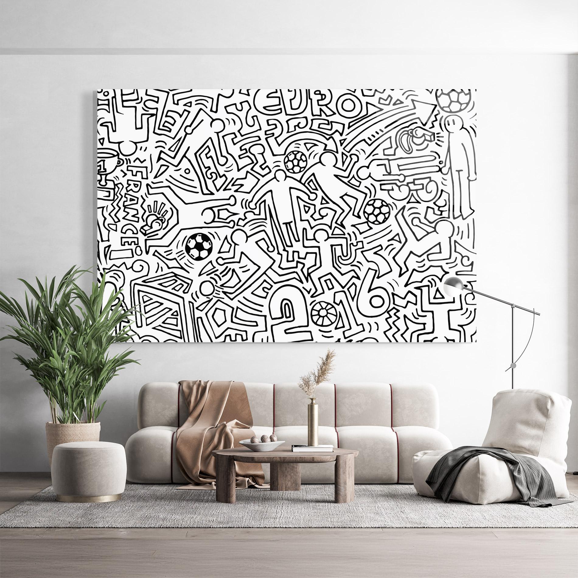 Glasbild Football Drawing mockup 9