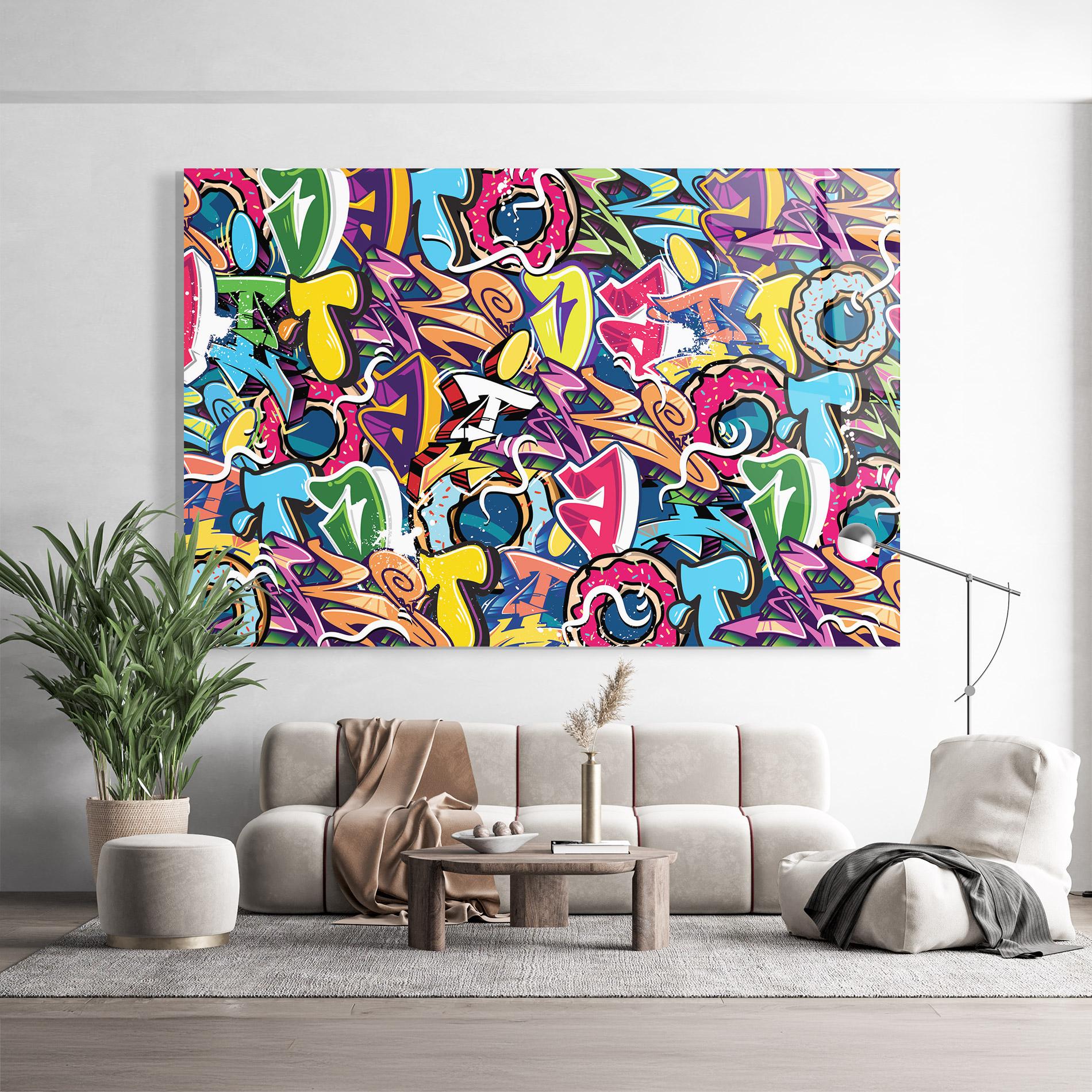 Glasbild Graffiti Letters mockup 9
