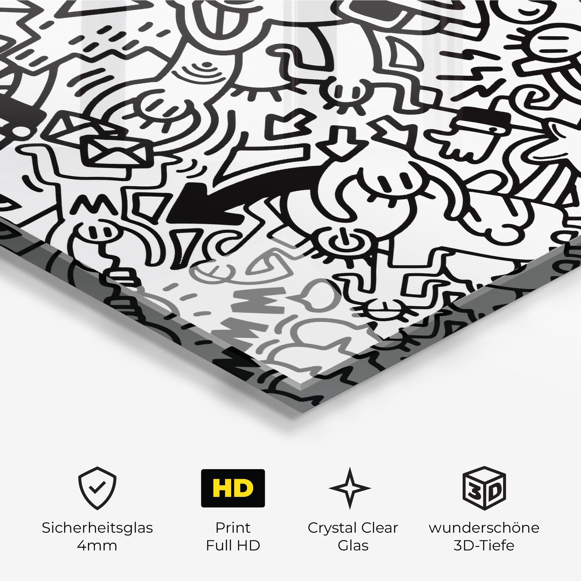 Glasbild Follow Like Graffiti mockup 3