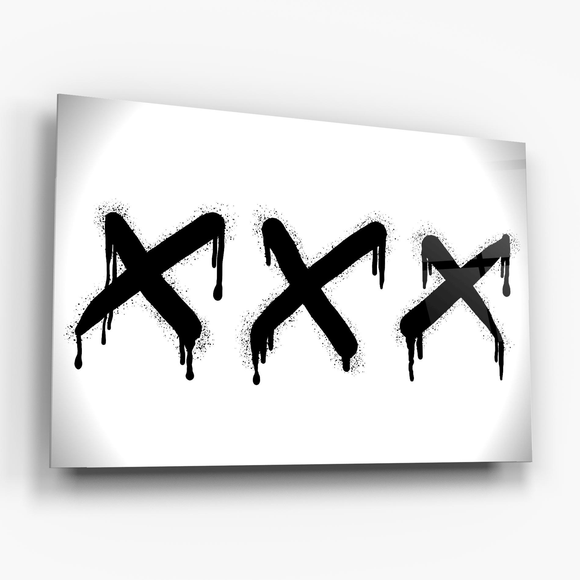 Glasbild Grafiti X Spray mockup 6