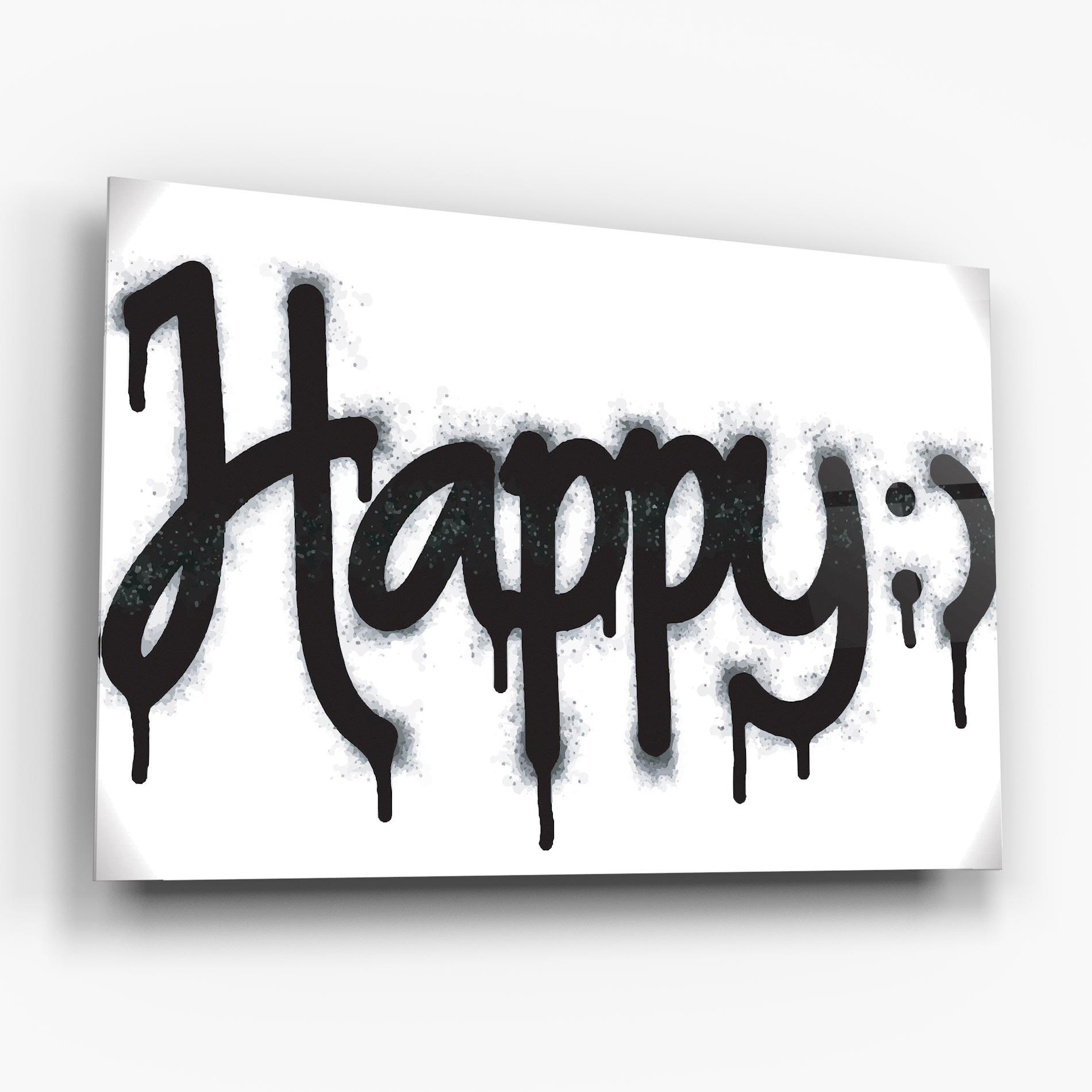 Glasbild Happy Spray mockup 6