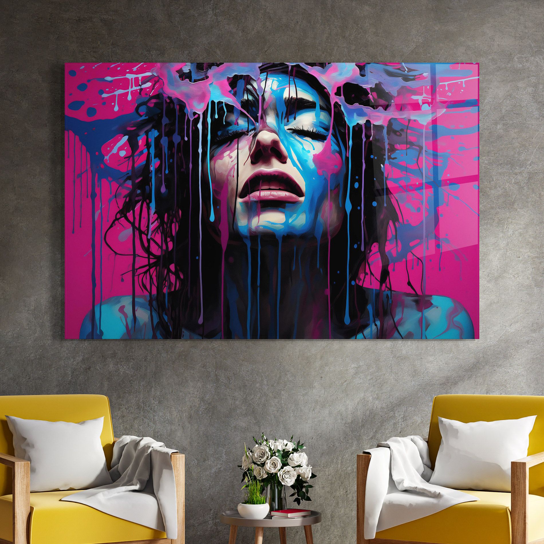 Blue Pink Woman mockup 4