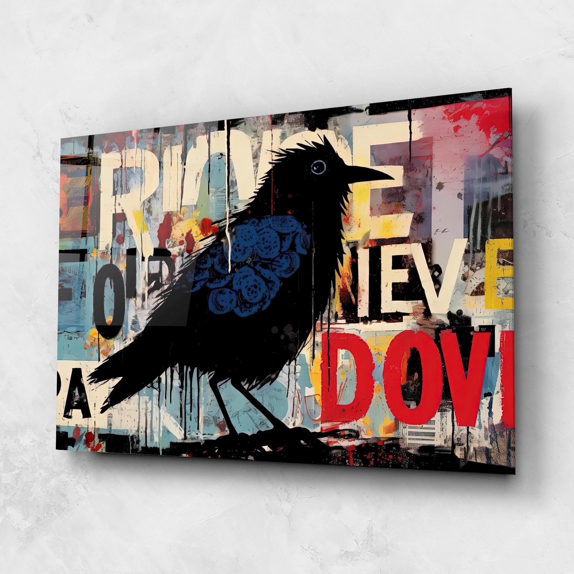 Glasbild Bird Old Doodle mockup 1