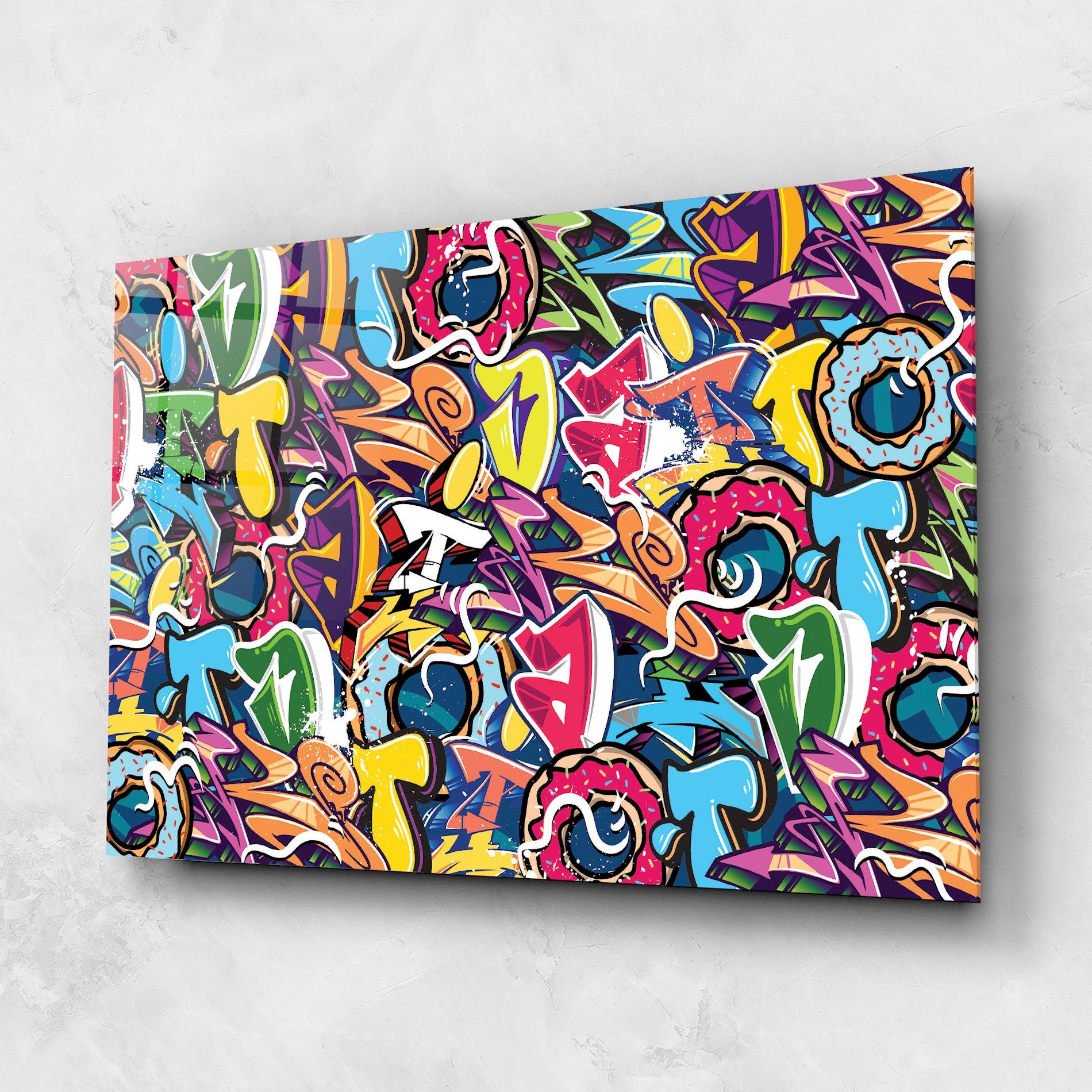 Glasbild Graffiti Letters mockup 1