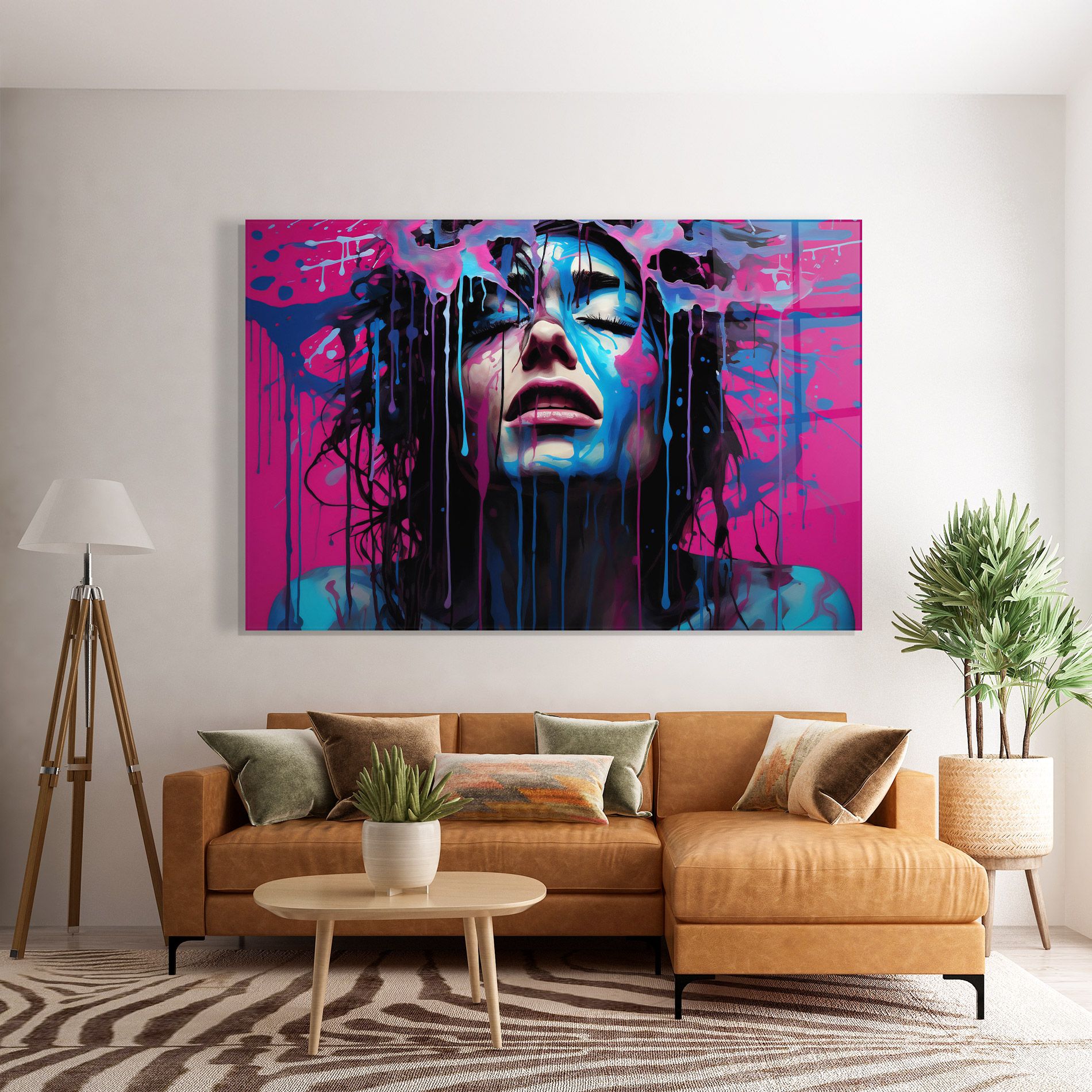Blue Pink Woman mockup 7