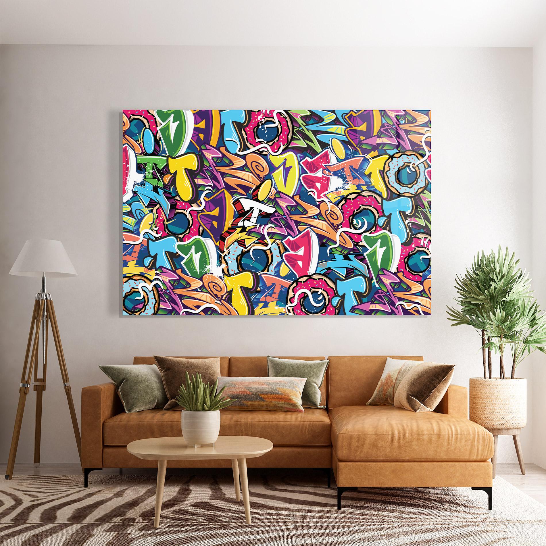 Glasbild Graffiti Letters mockup 7