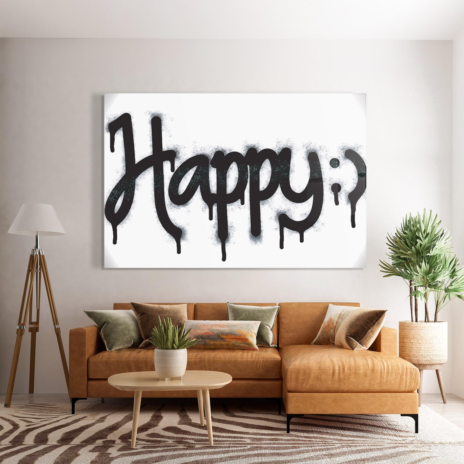 Glasbild Happy Spray mockup 7