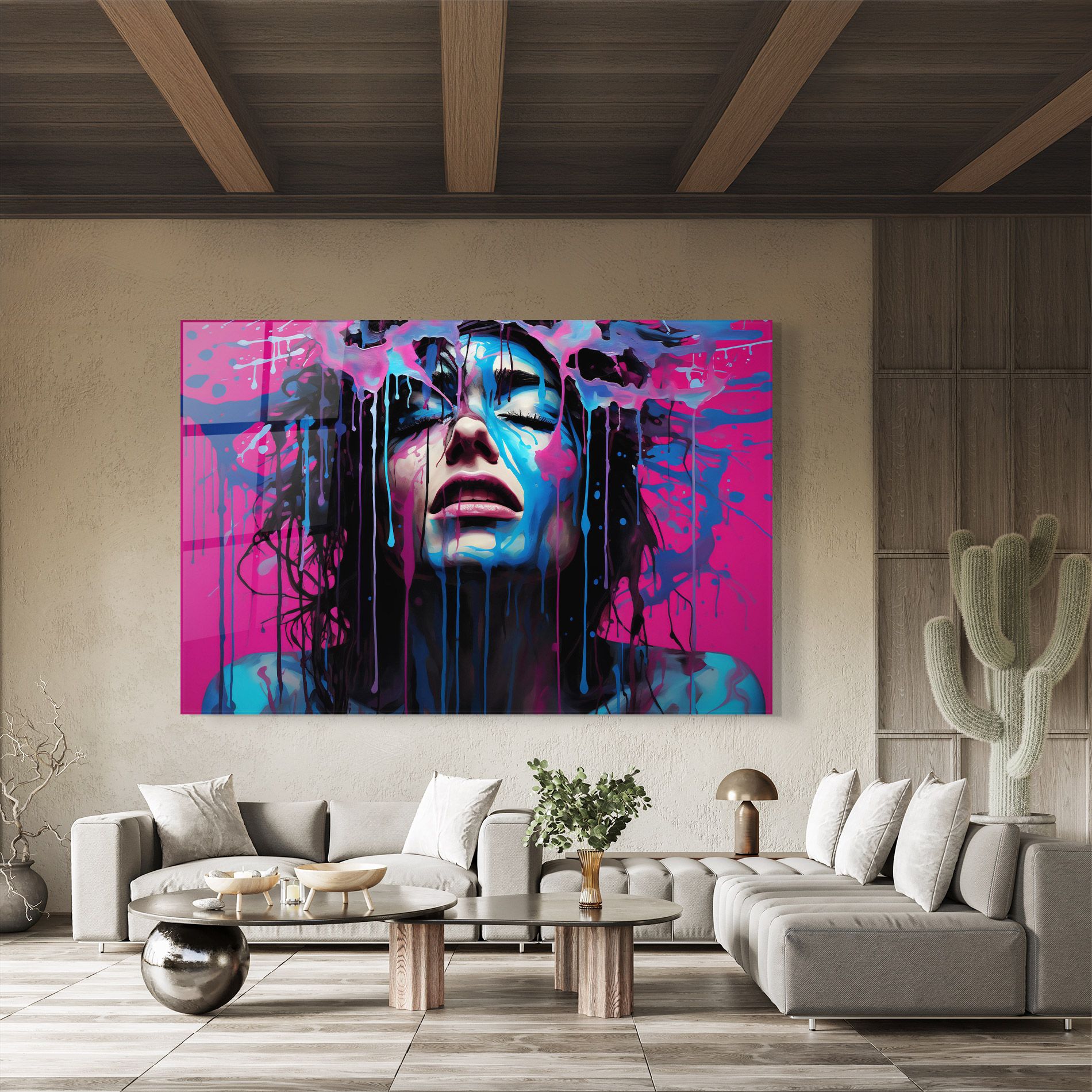 Blue Pink Woman mockup 8