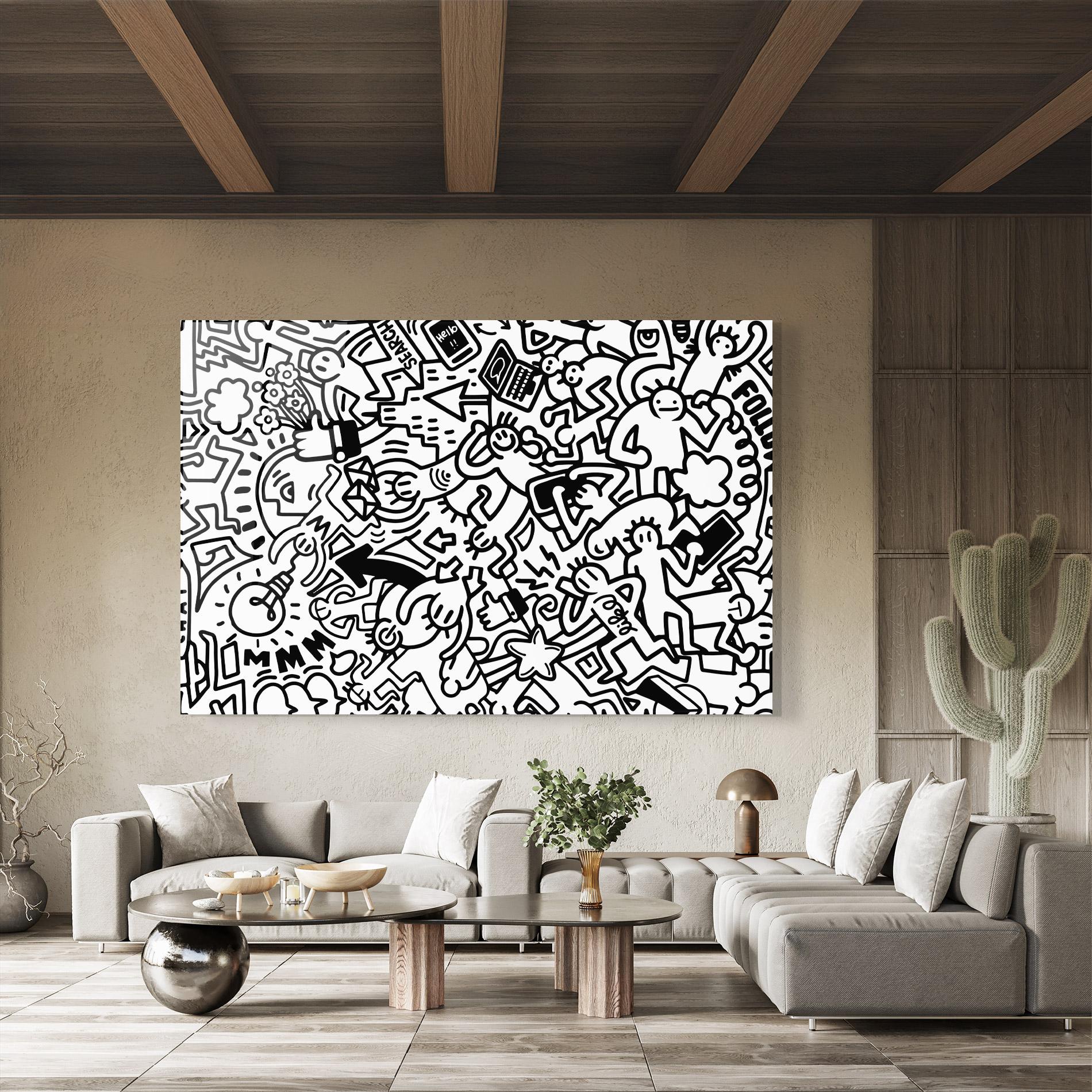 Glasbild Follow Like Graffiti mockup 8