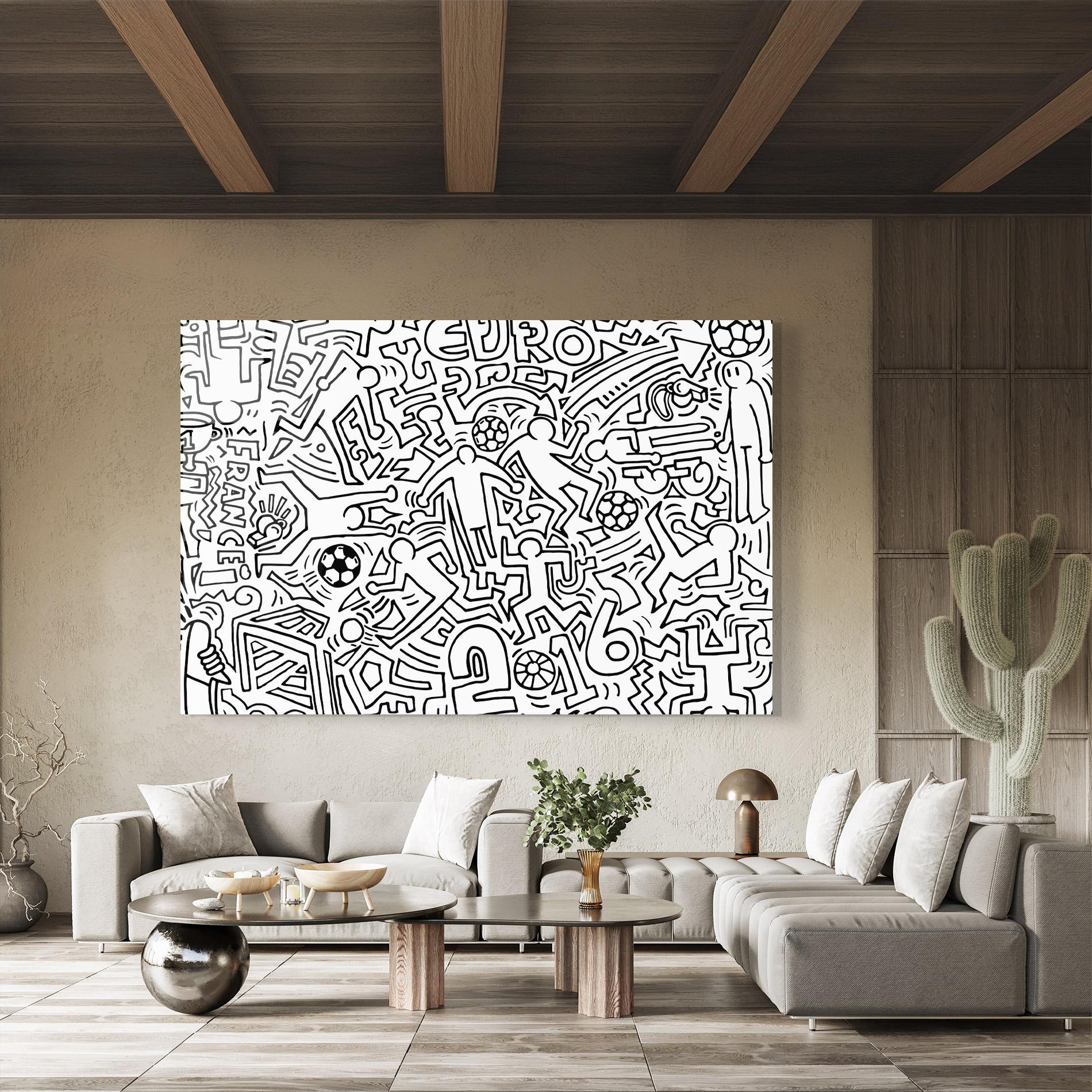 Glasbild Football Drawing mockup 8