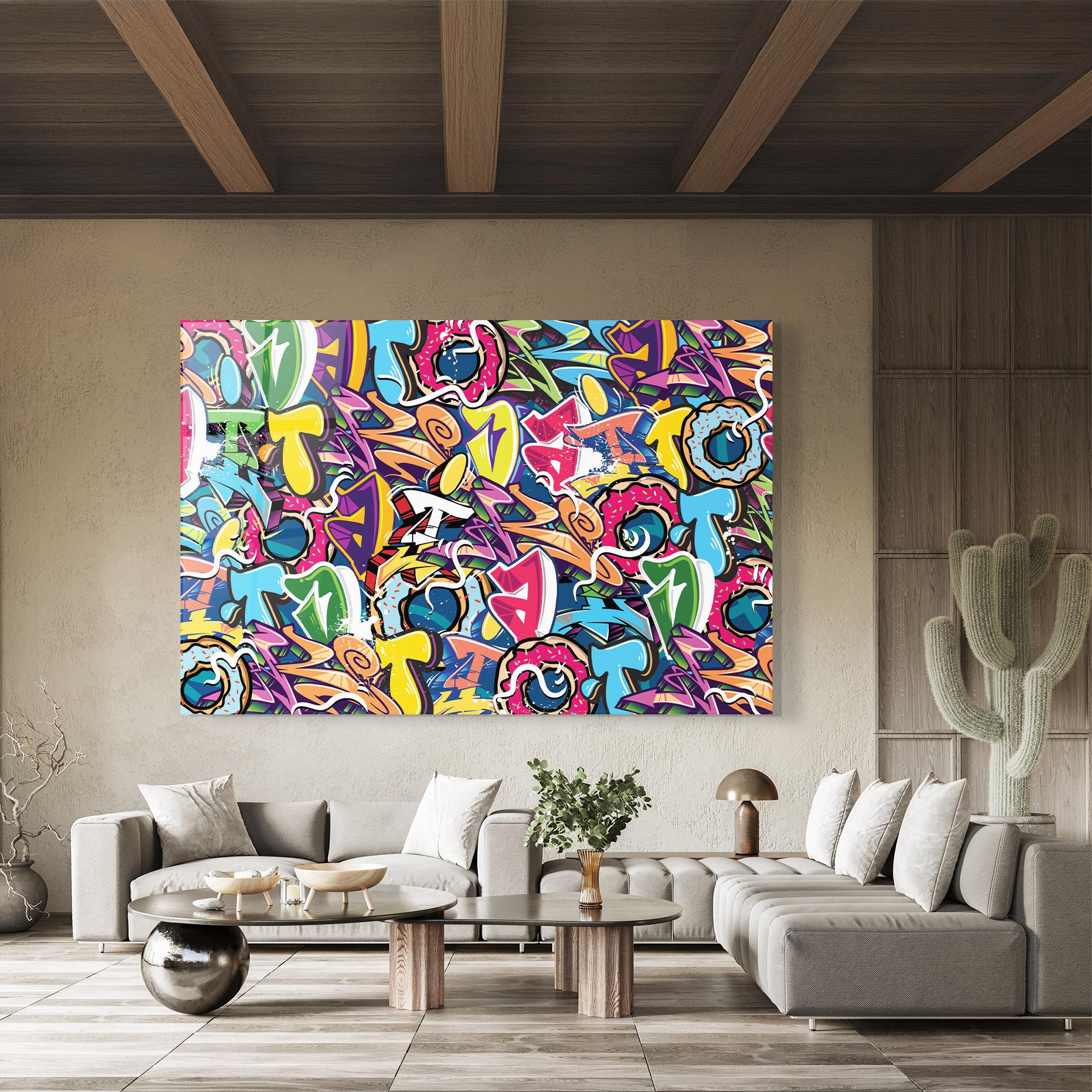 Glasbild Graffiti Letters mockup 8