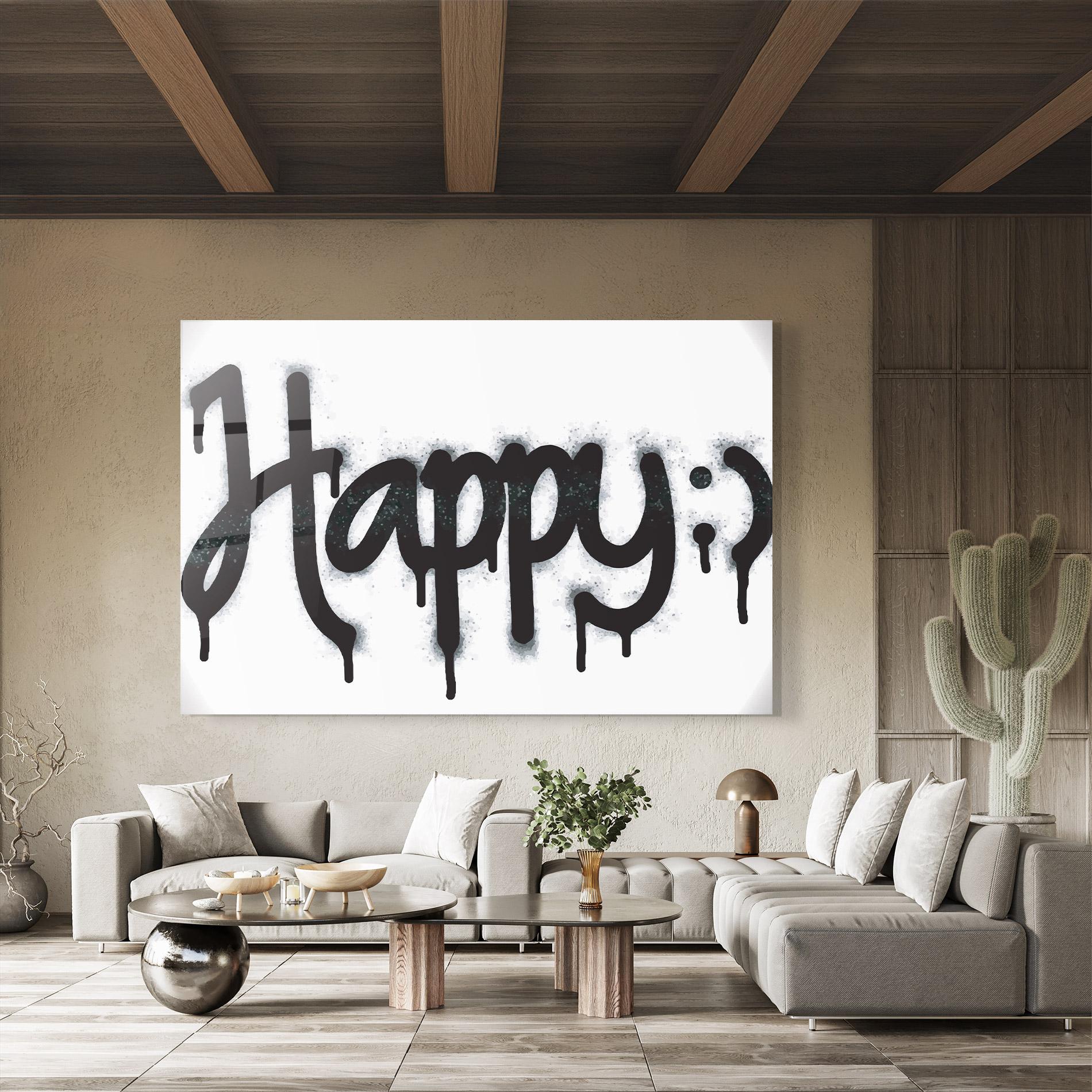 Glasbild Happy Spray mockup 8