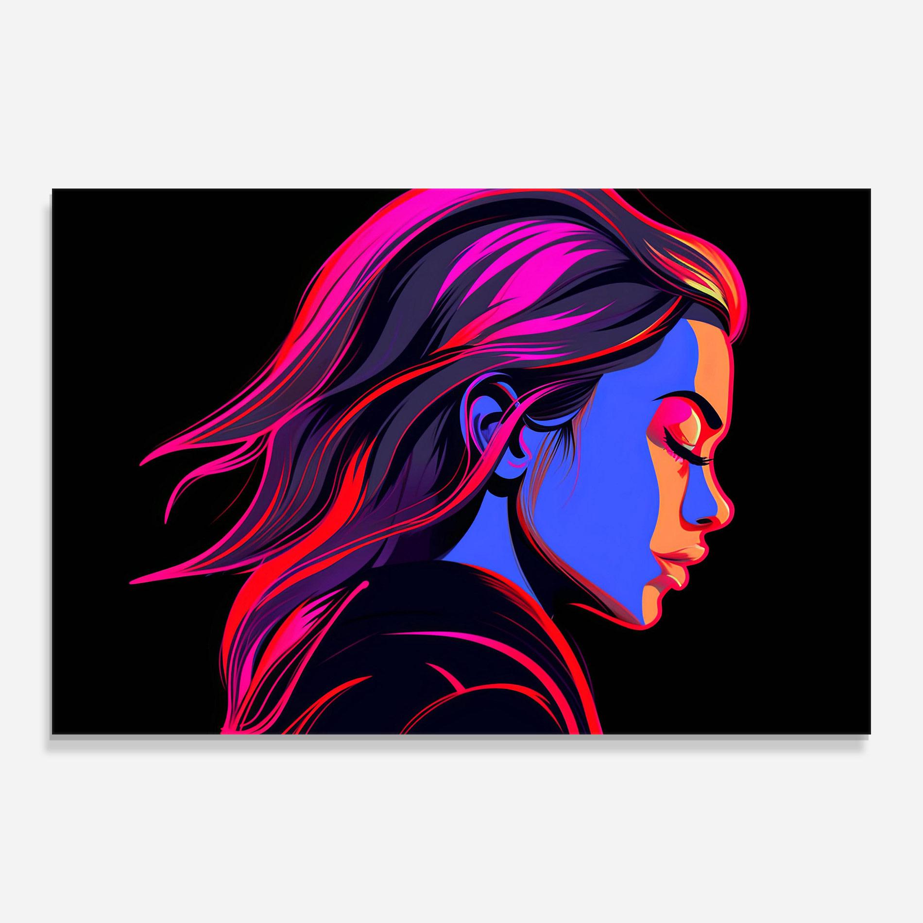 Glasbild Blue Cream Pop Art mockup 0