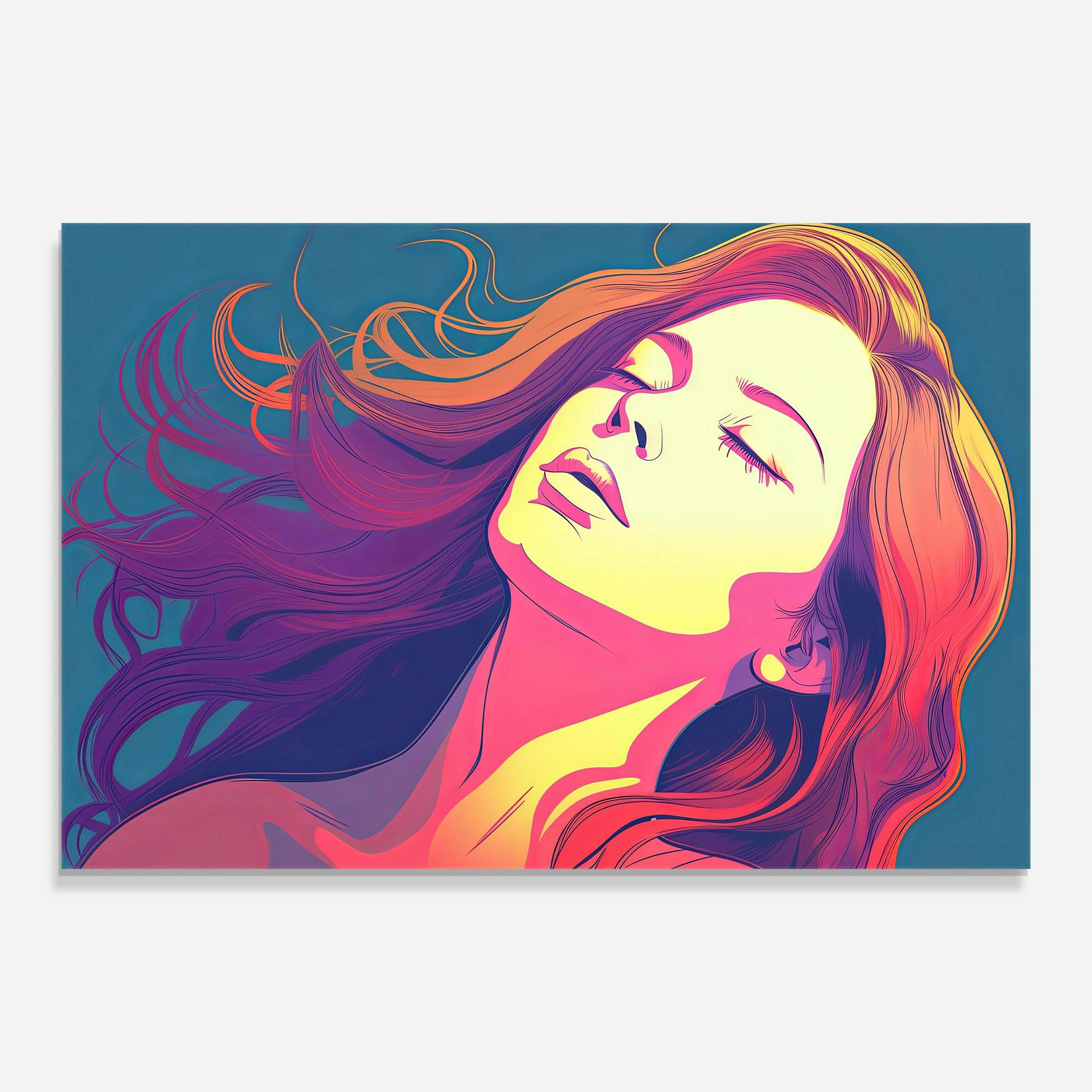 Glasbild Long Pop Hair mockup 0