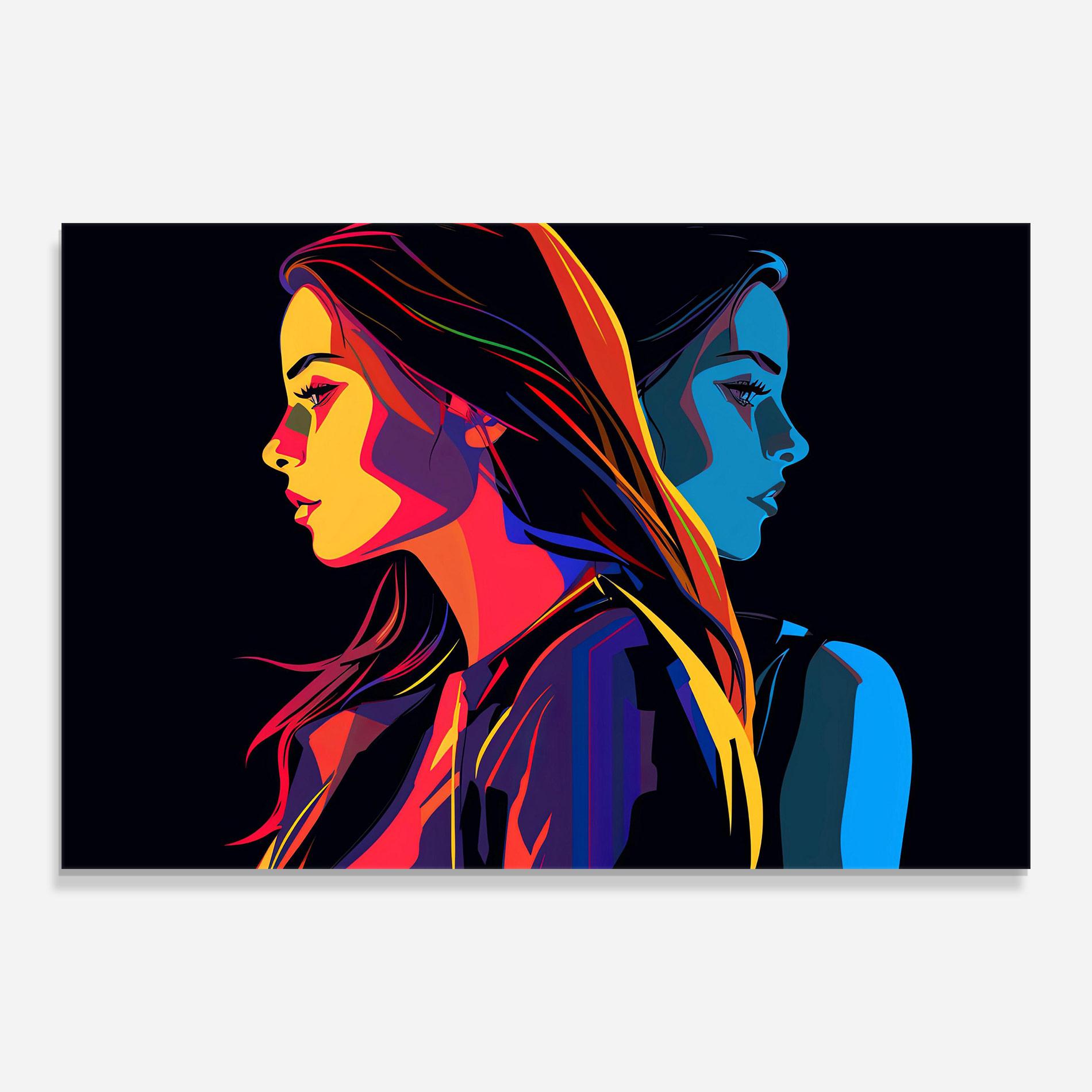 Glasbild Minimalist Pop Female mockup 0