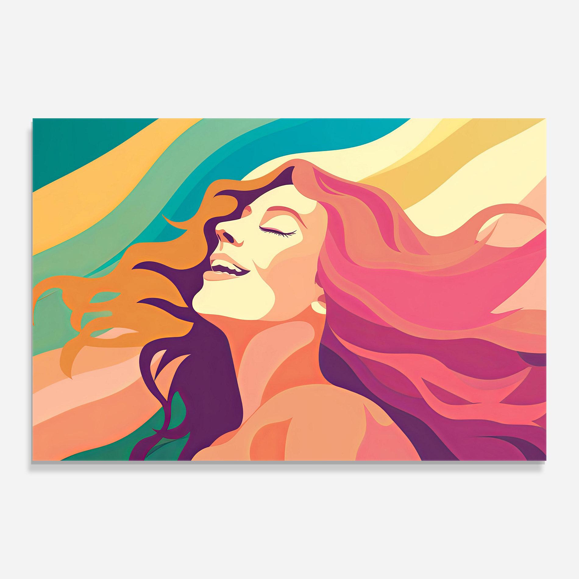 Glasbild Pink Pop Hair mockup 0