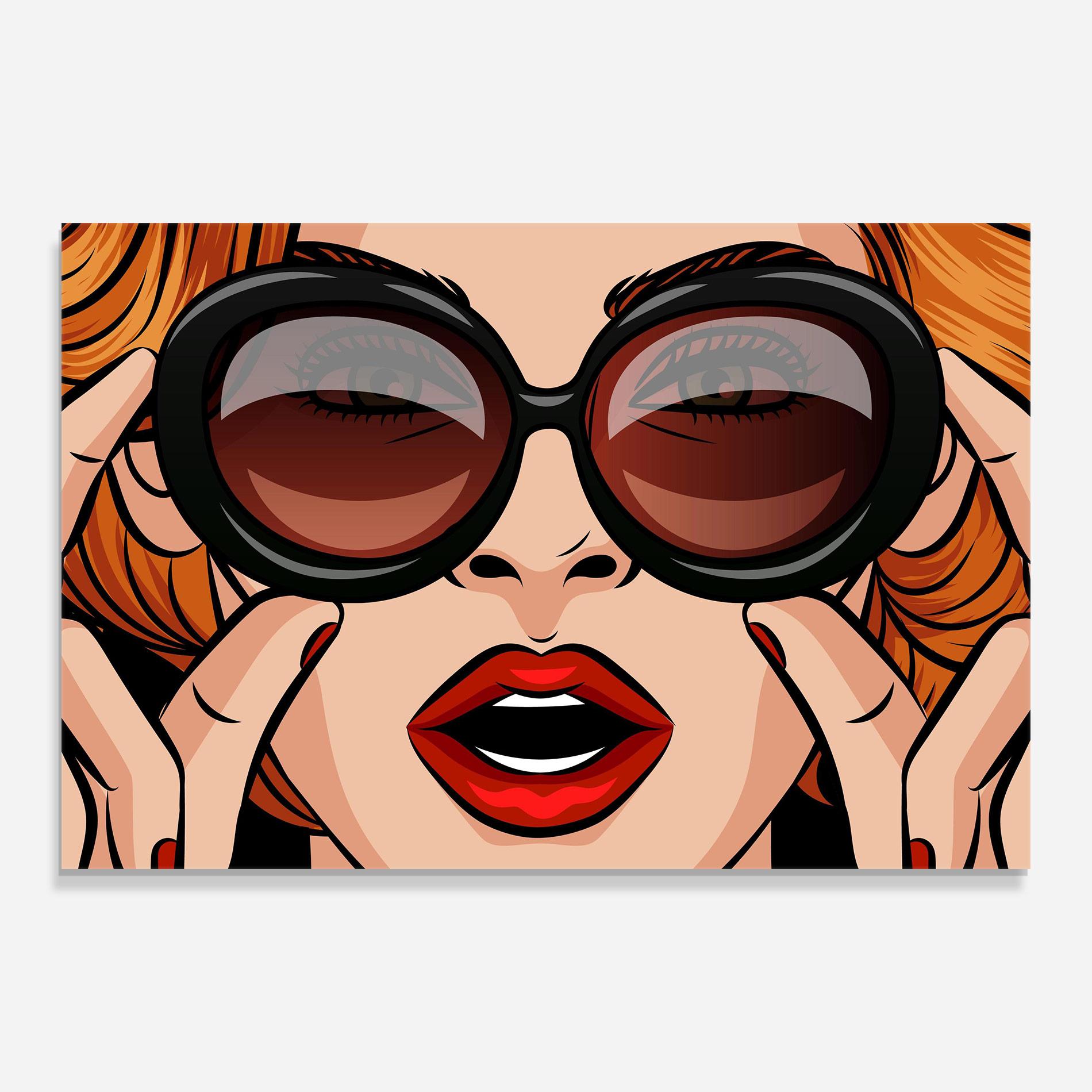 Glasbild Pop Glasses Woman mockup 0