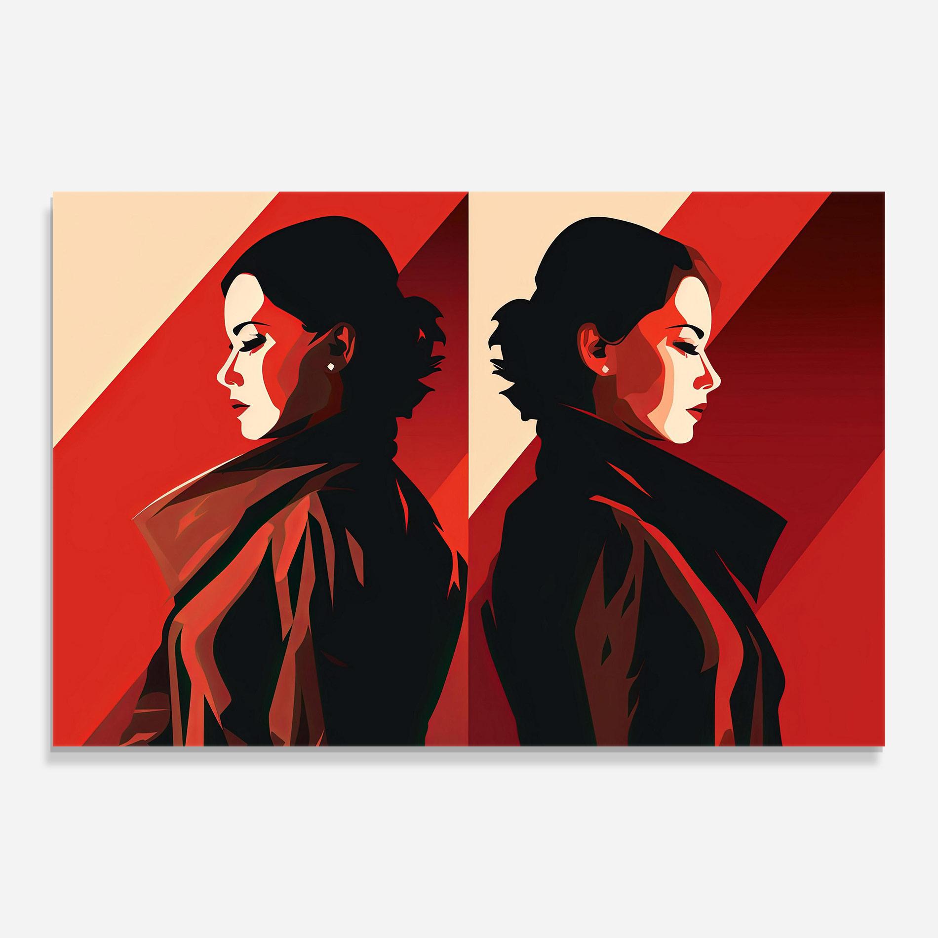 Glasbild Pop Outfit Lady mockup 0