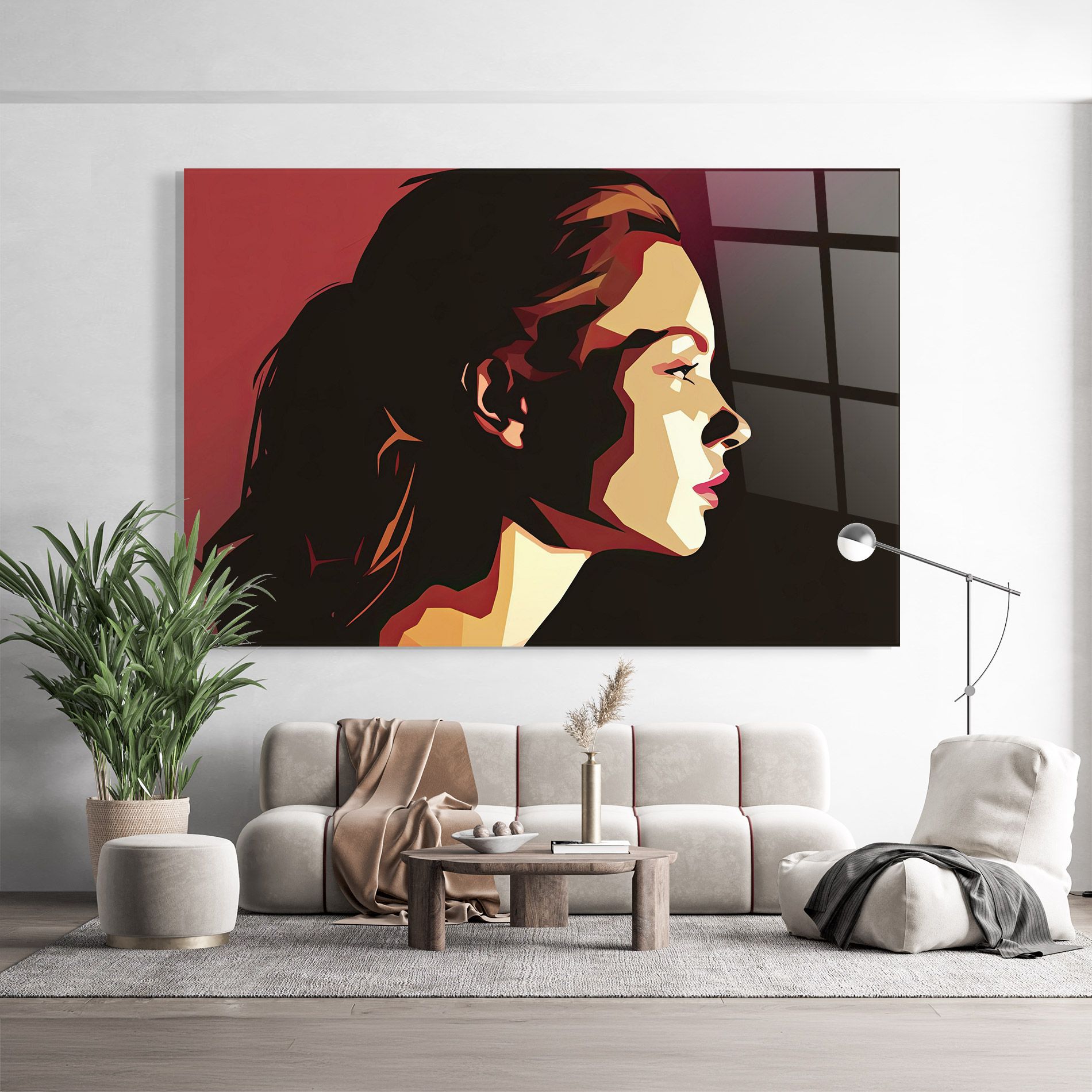 Cream Red Pop Art mockup 9