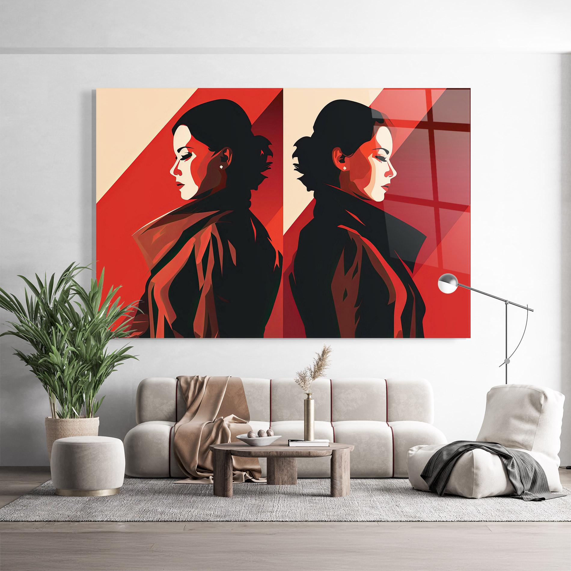 Glasbild Pop Outfit Lady mockup 9