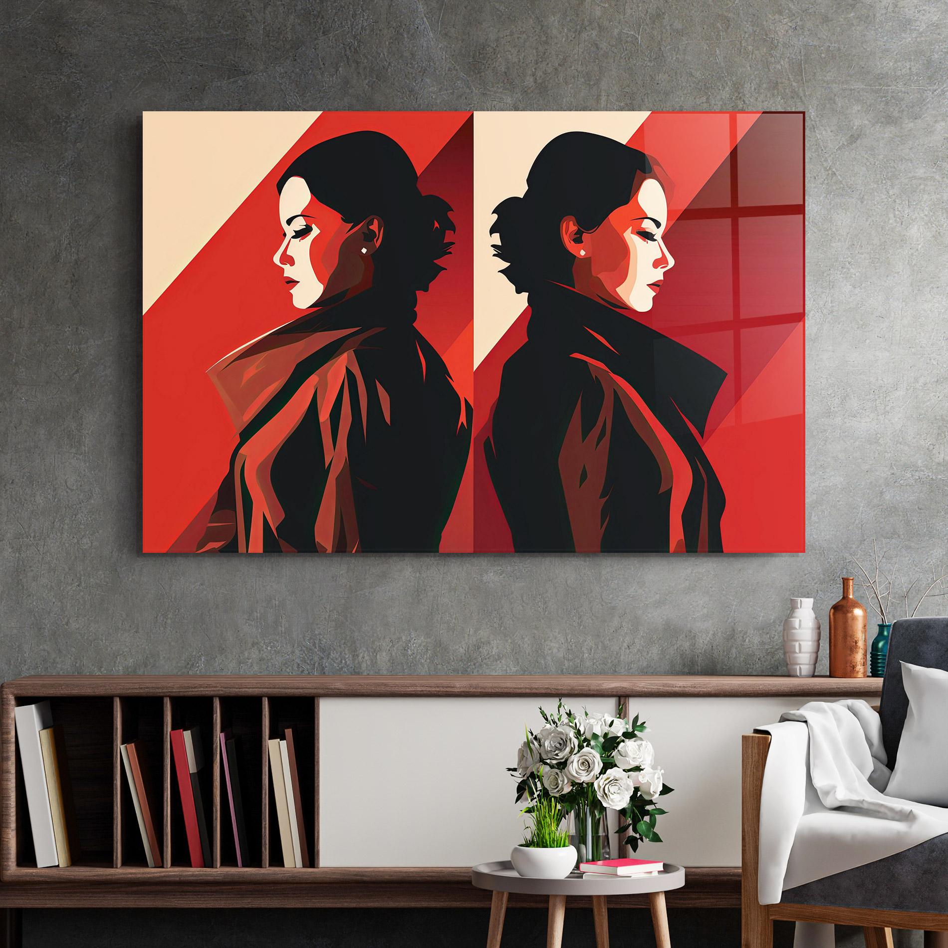 Glasbild Pop Outfit Lady mockup 2