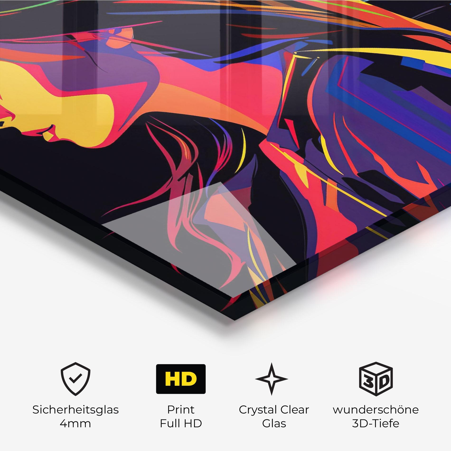 Glasbild Minimalist Pop Female mockup 3