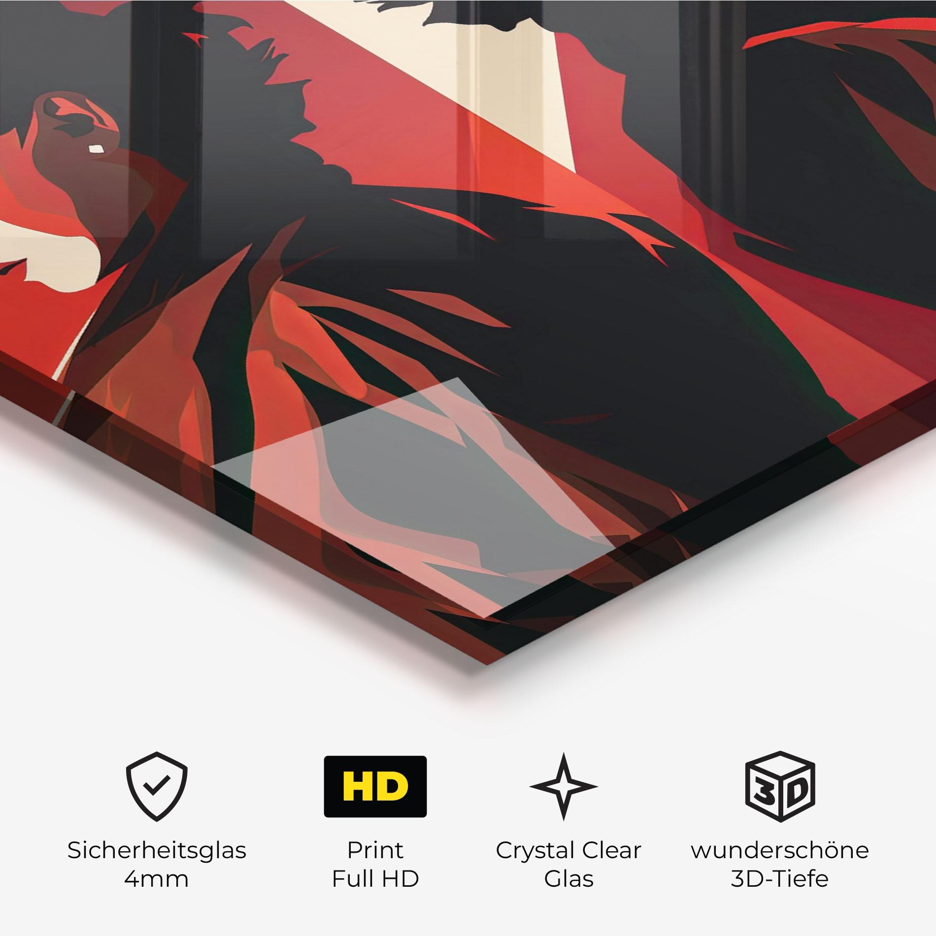 Glasbild Pop Outfit Lady mockup 3