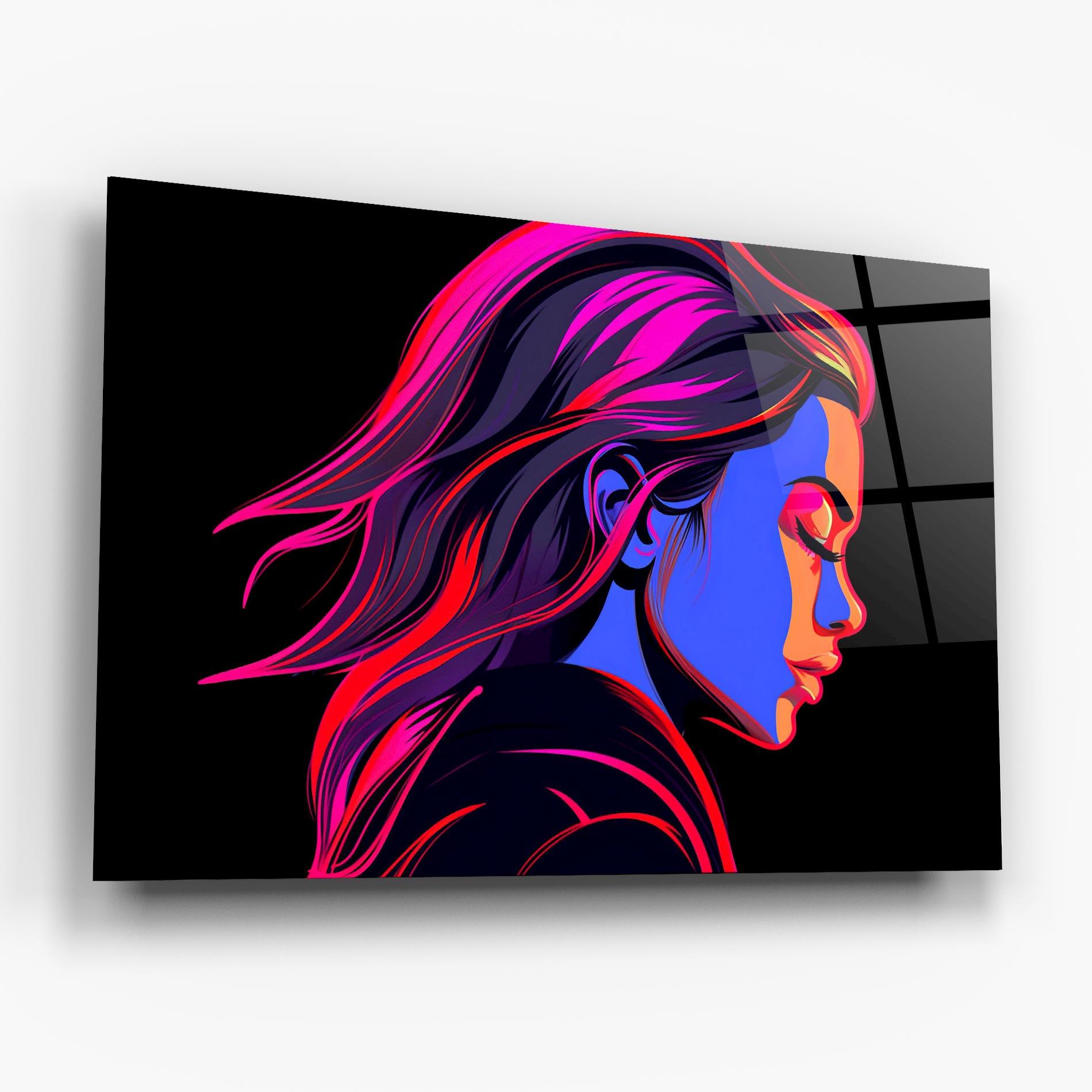 Glasbild Blue Cream Pop Art mockup 6