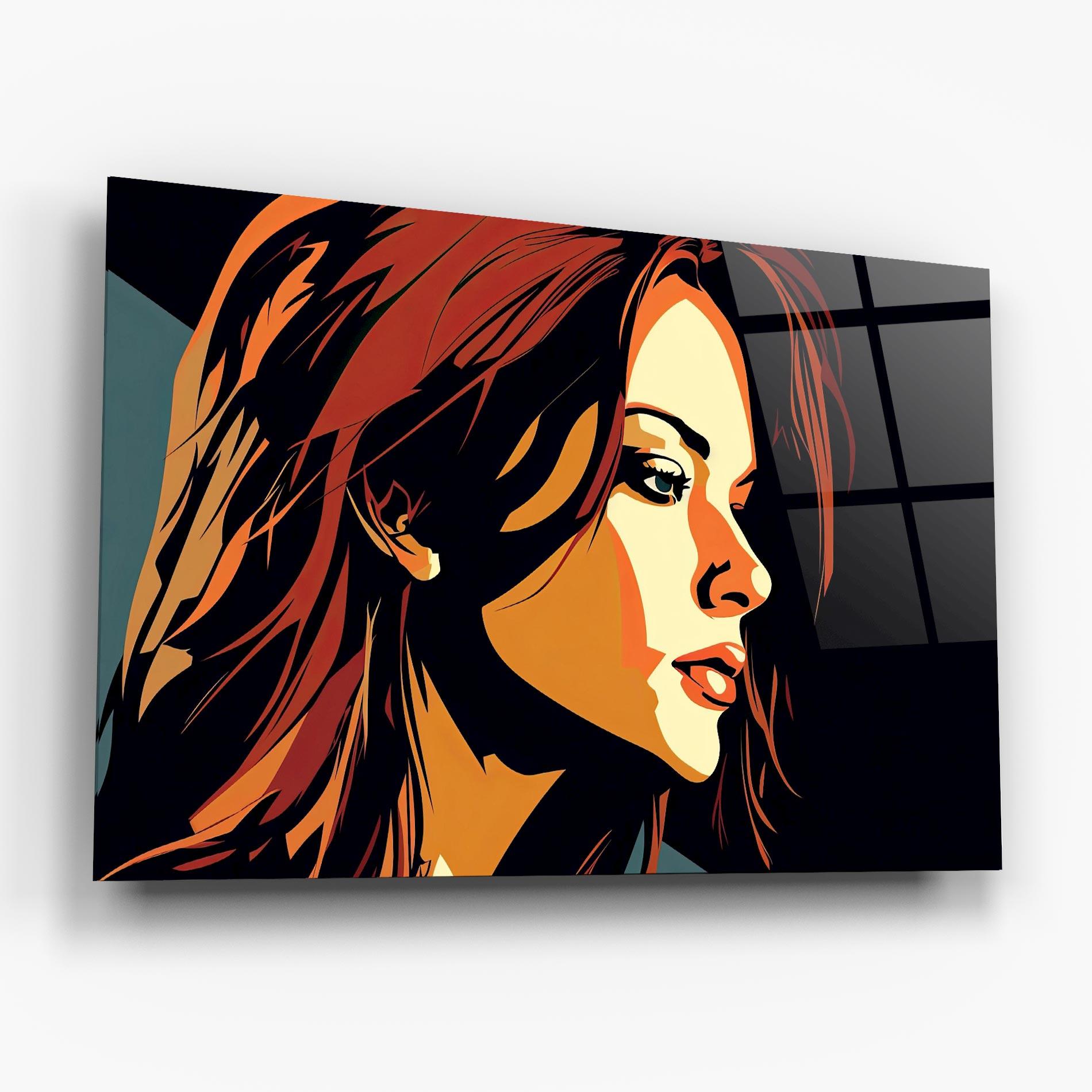 Glasbild Brown Pop Hair mockup 6