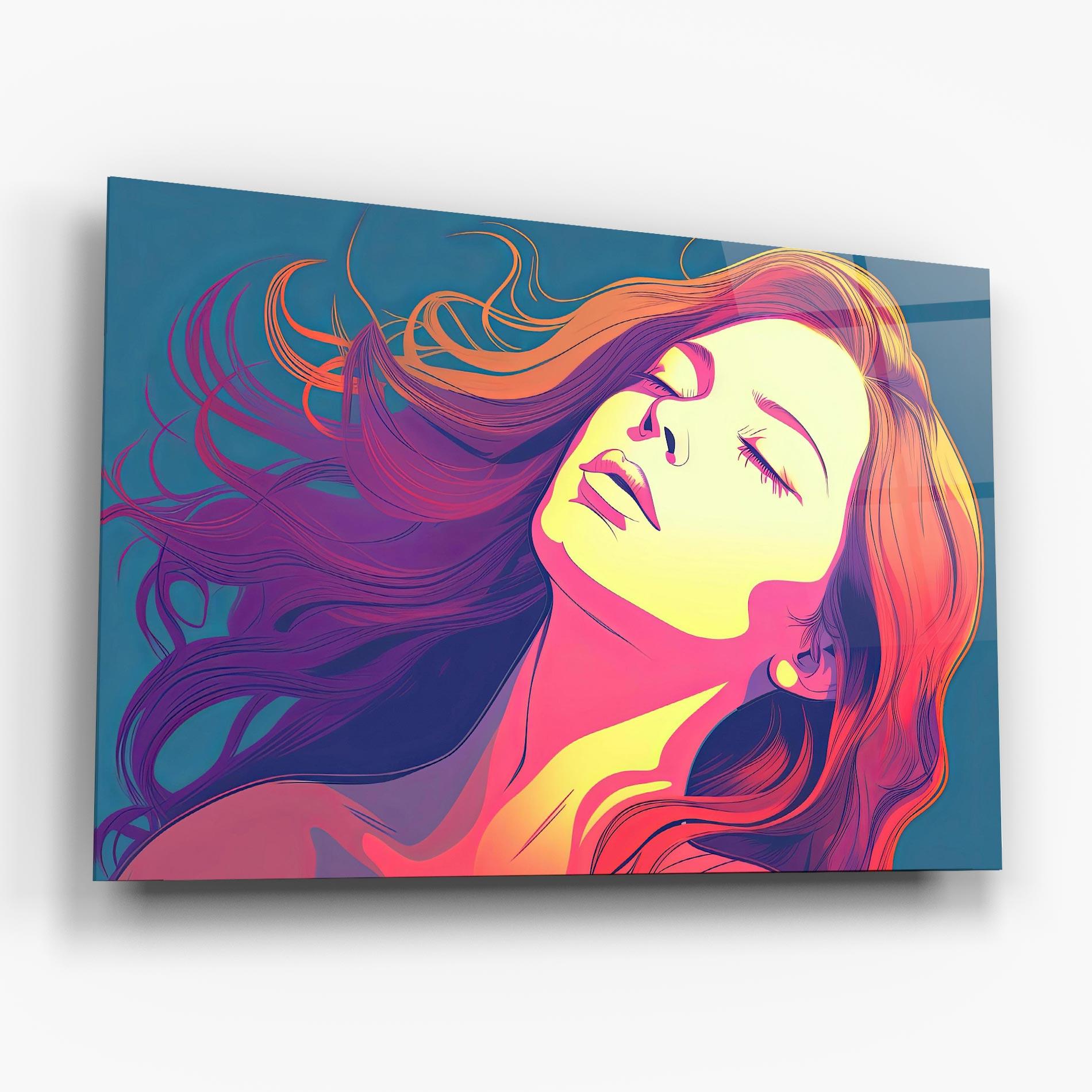 Glasbild Long Pop Hair mockup 6