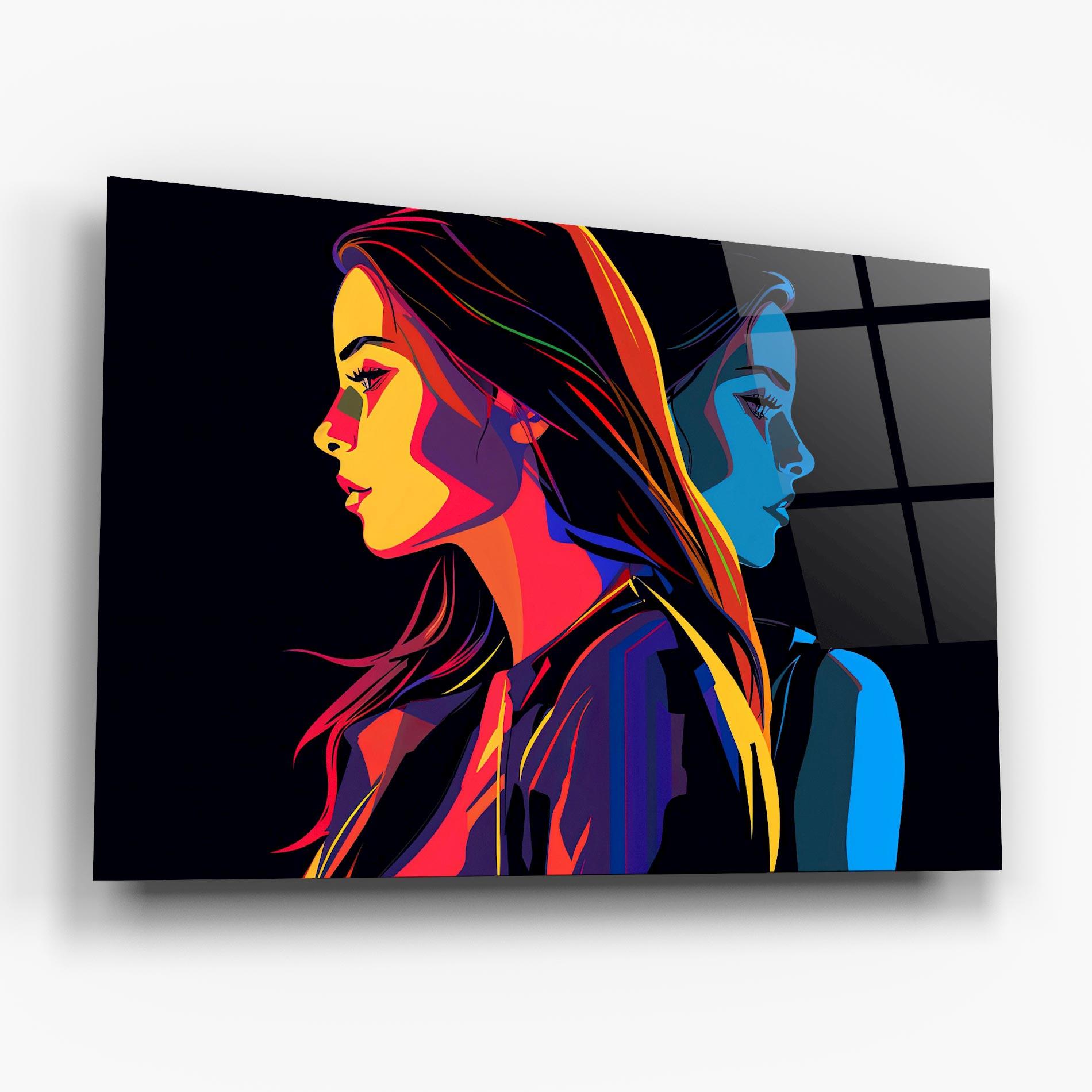 Glasbild Minimalist Pop Female mockup 6