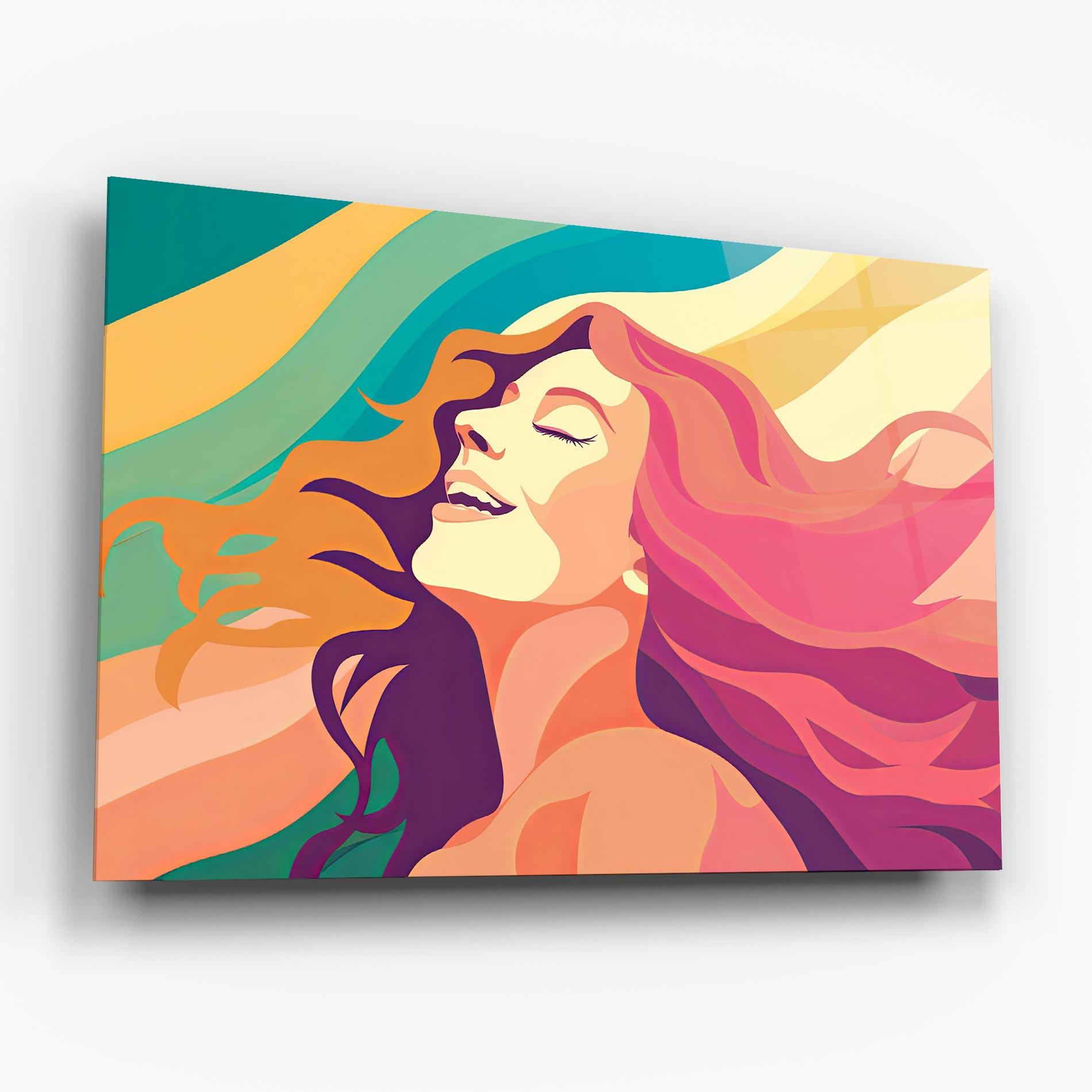 Glasbild Pink Pop Hair mockup 6