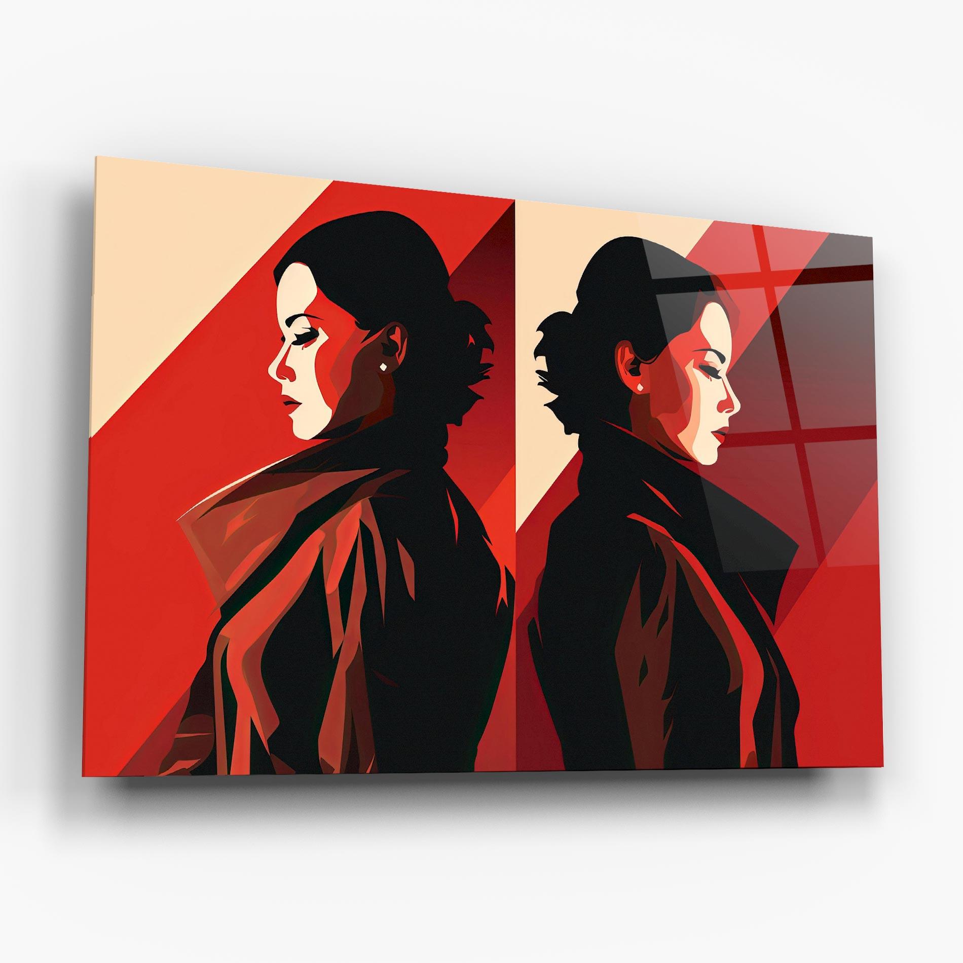 Glasbild Pop Outfit Lady mockup 6